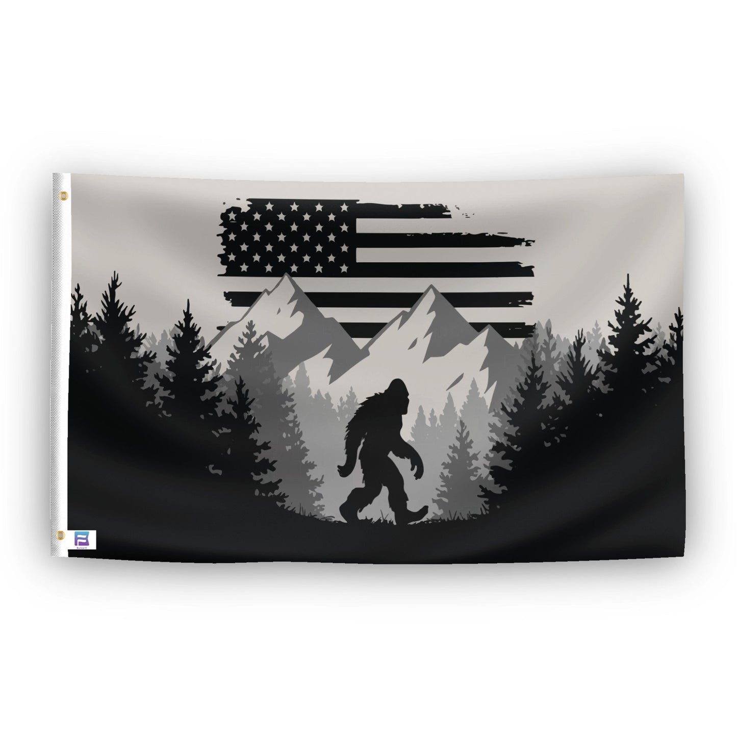Bigfoot Mountains American Flag