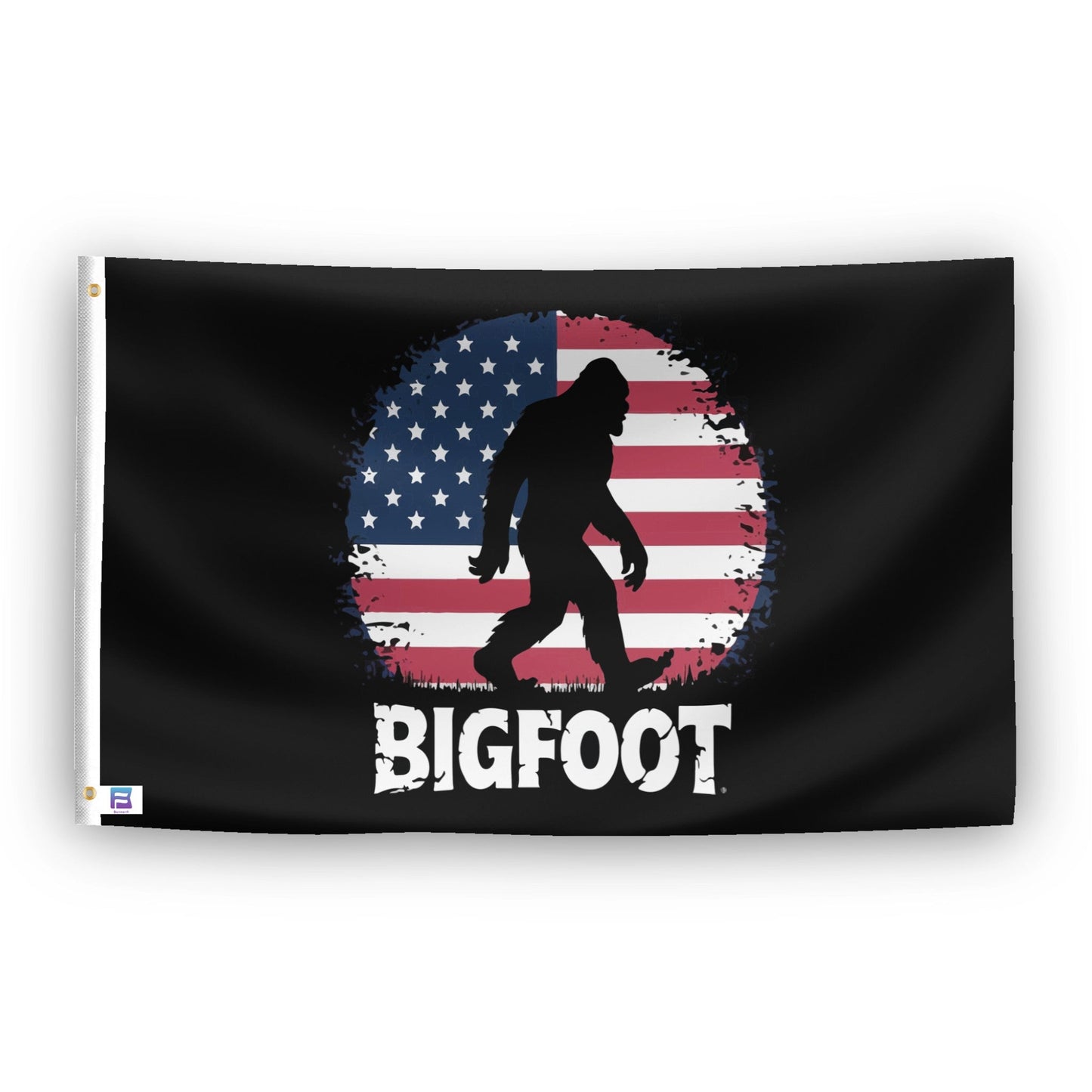 Bigfoot Patriotic Flag