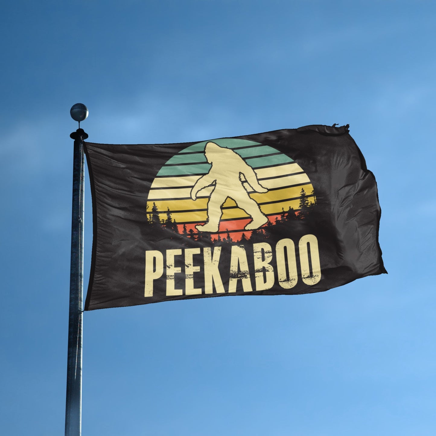 Bigfoot Peekaboo Flag