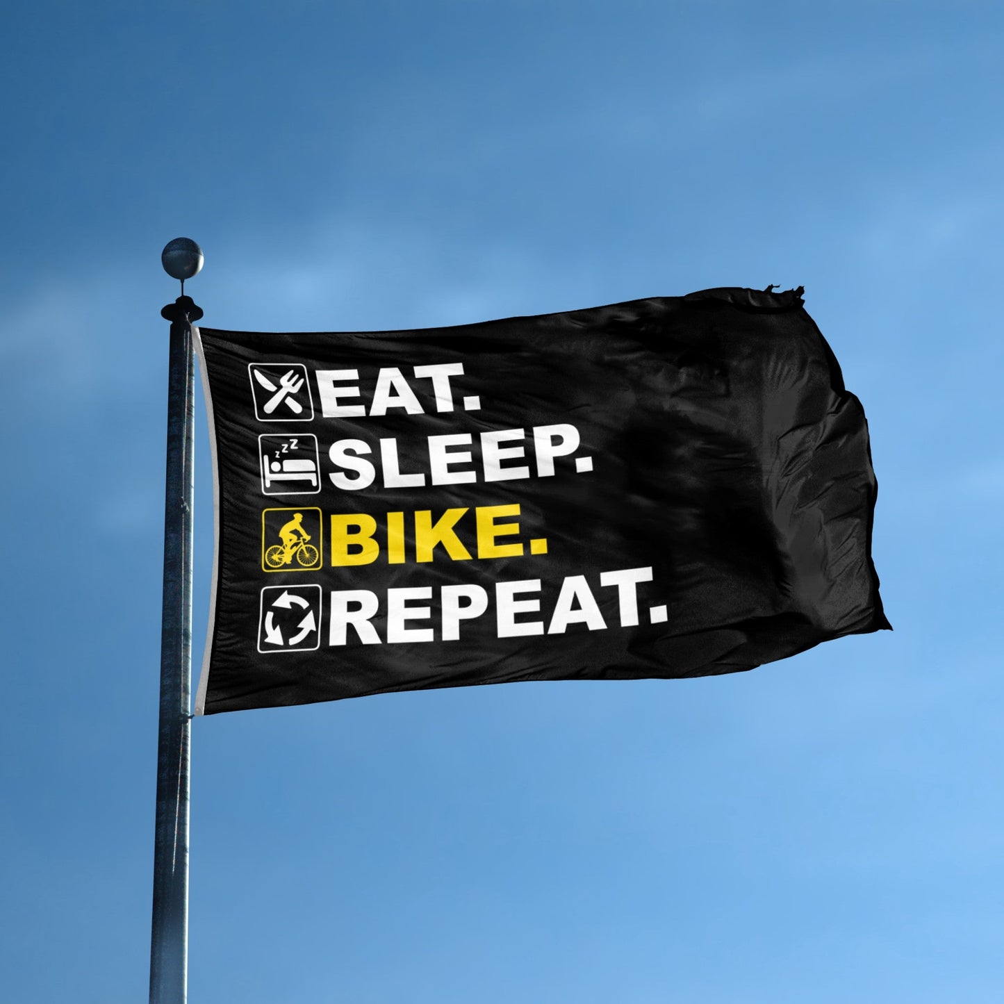 Eat Sleep Bike Repeat Flag