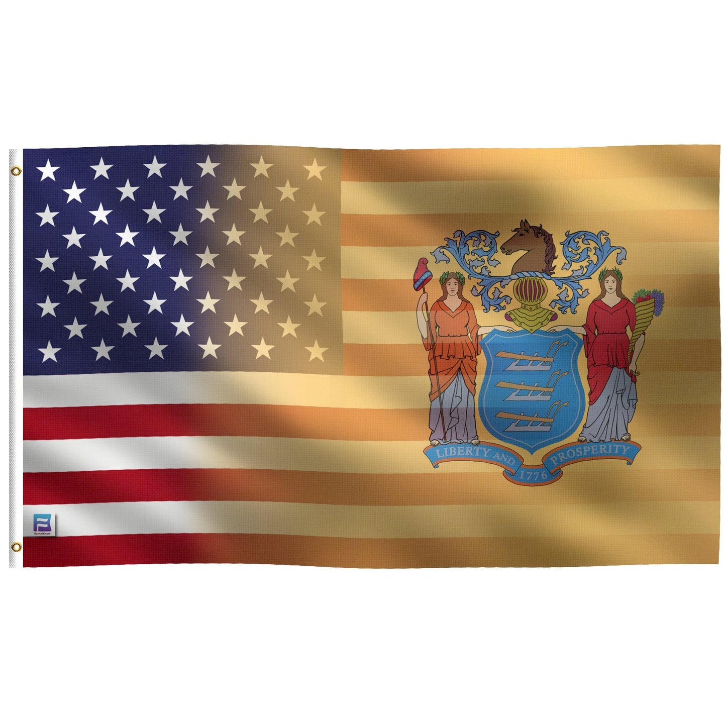 New Jersey & American Flag Blend