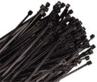 Pack of 100 Black Cable Ties for Kart Organization