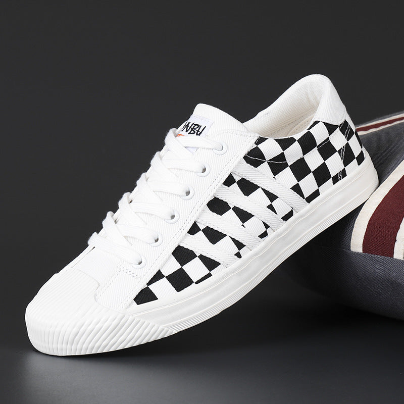 Canvas shoes casual shoes breathable one foot fashion low top shoes lace up board shoes