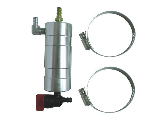 Silver Aluminum Catch Tank with Secure Clamps