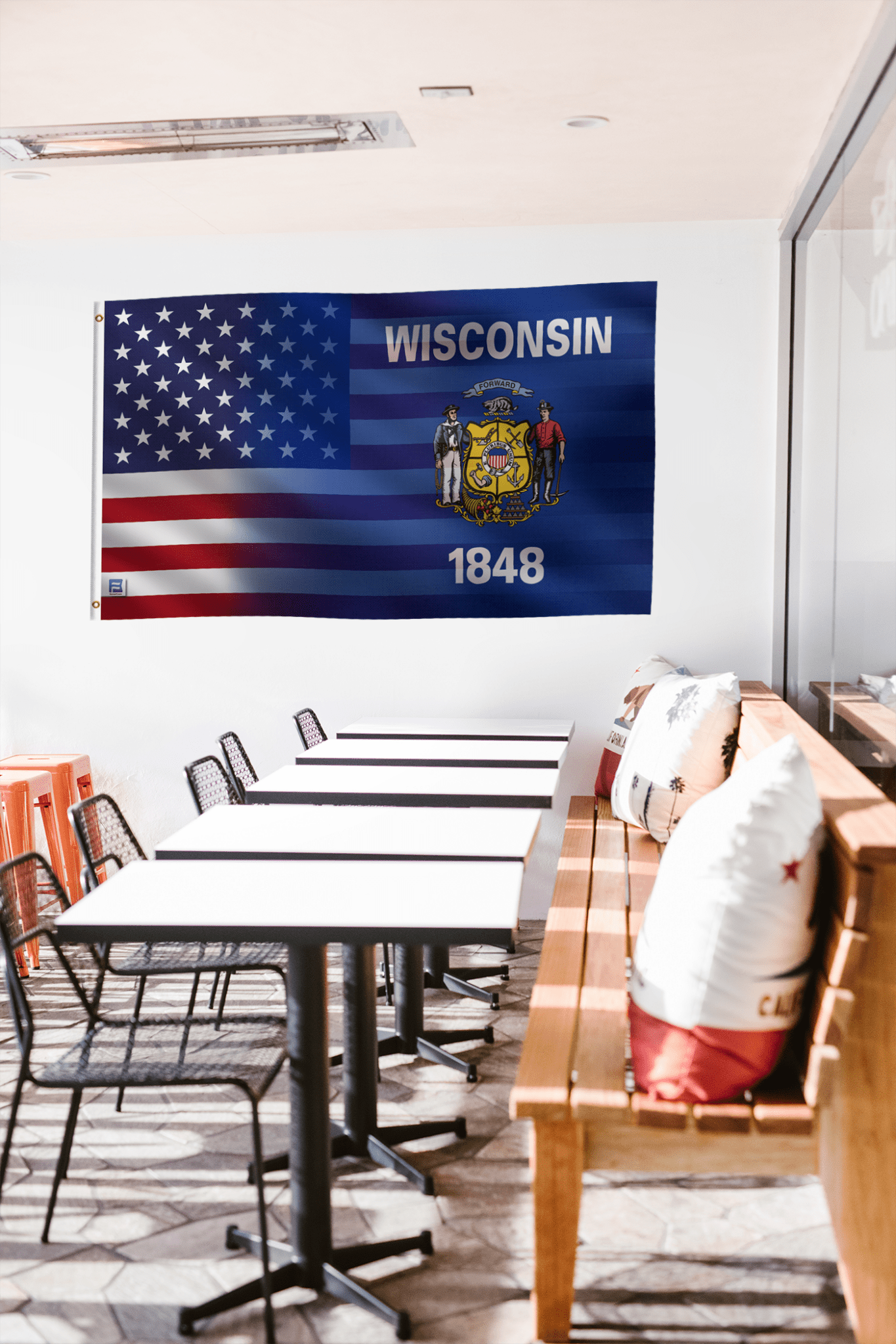 Wisconsin & American Flag Blend