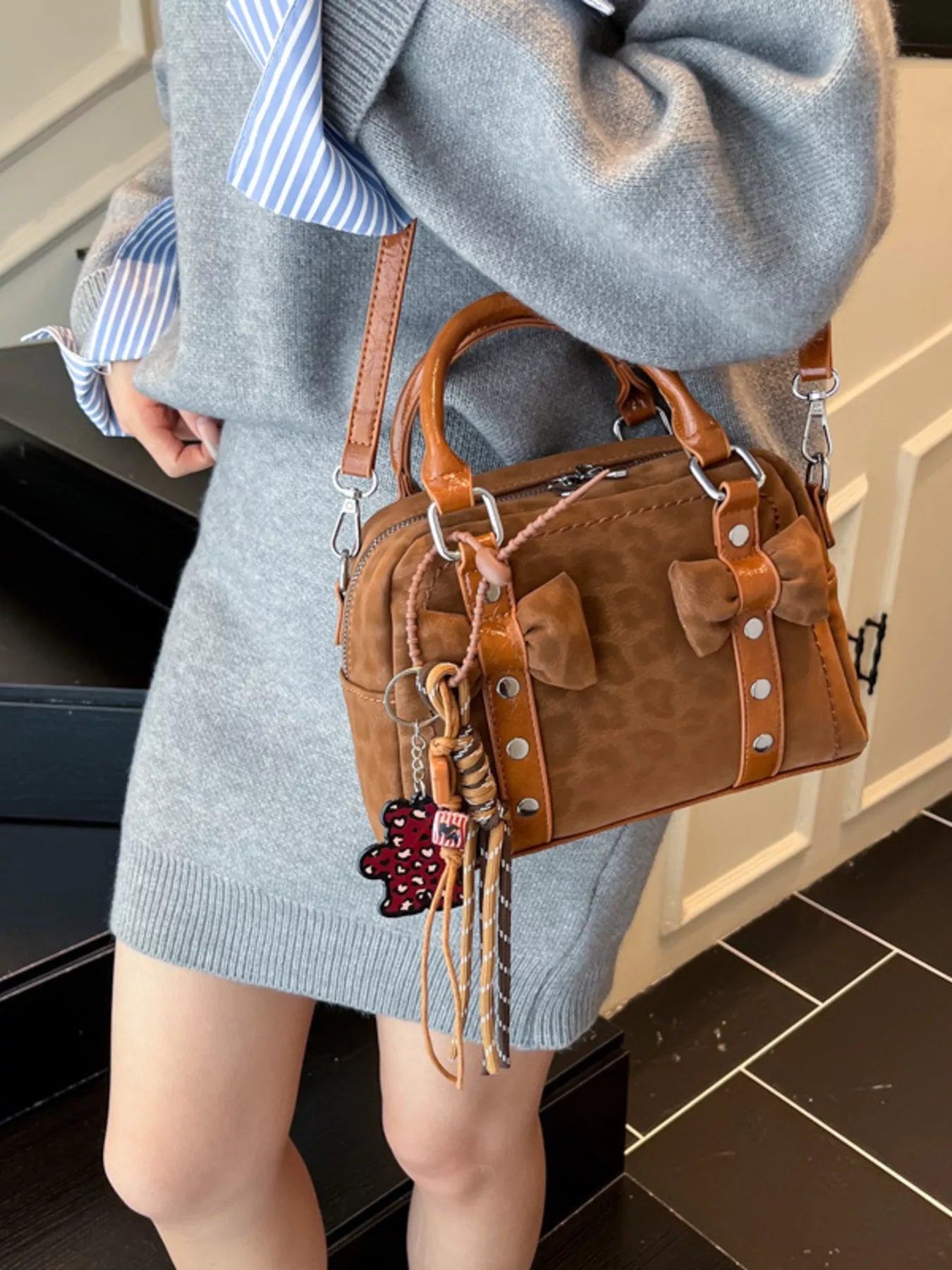 Bow Decor Crossbody Bag