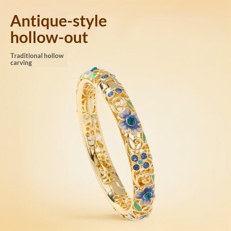 Openwork Filigree Gold-Plated Cheongsam Jewelry