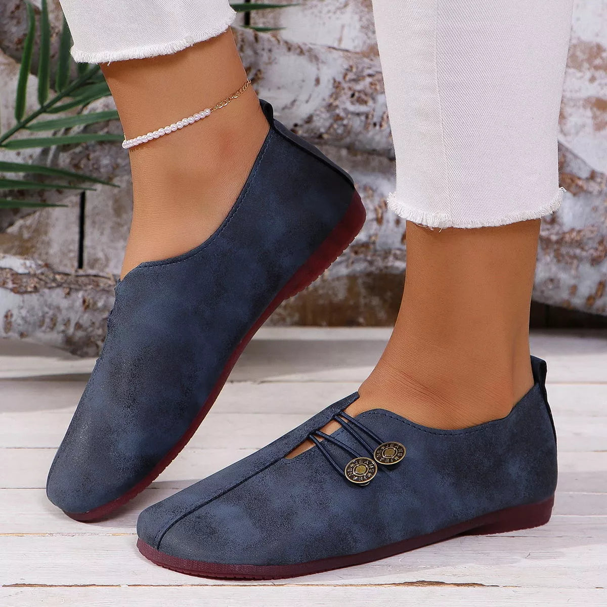 Round Toe Slip-Ons