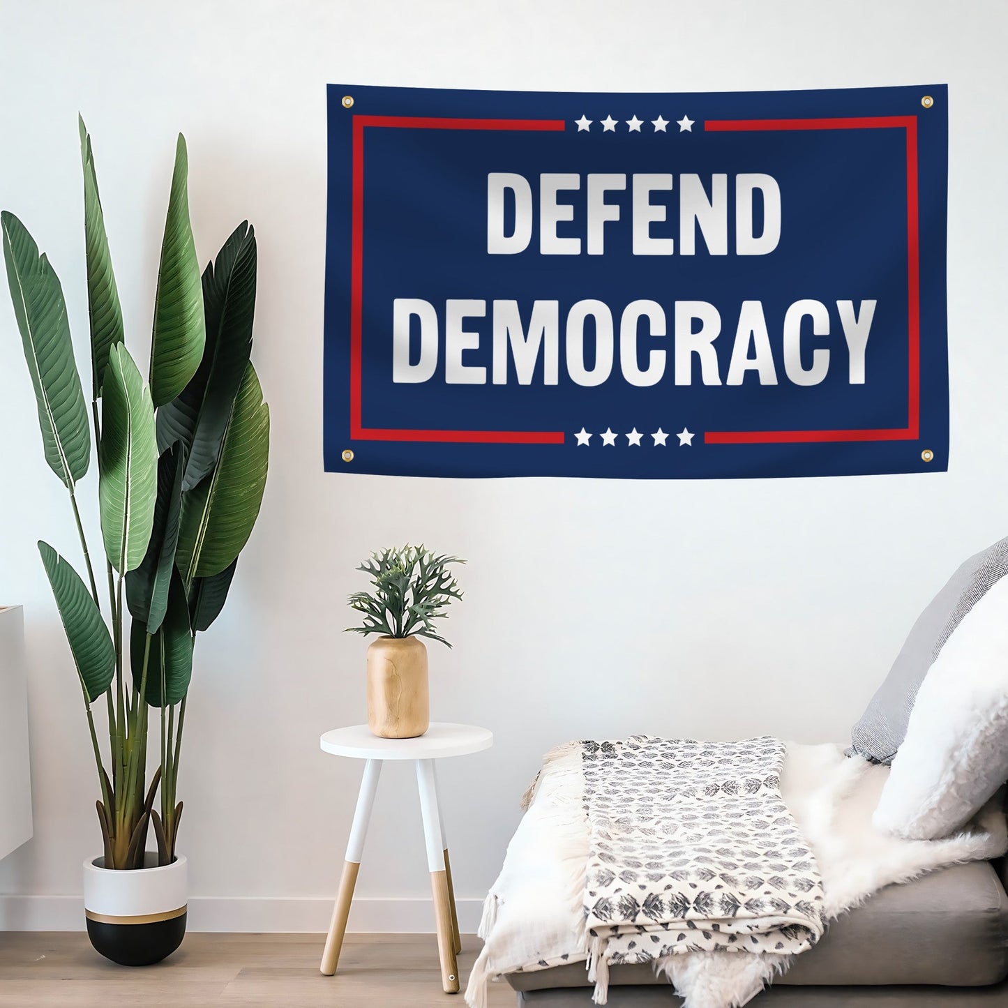 Defend Democracy Political Flag