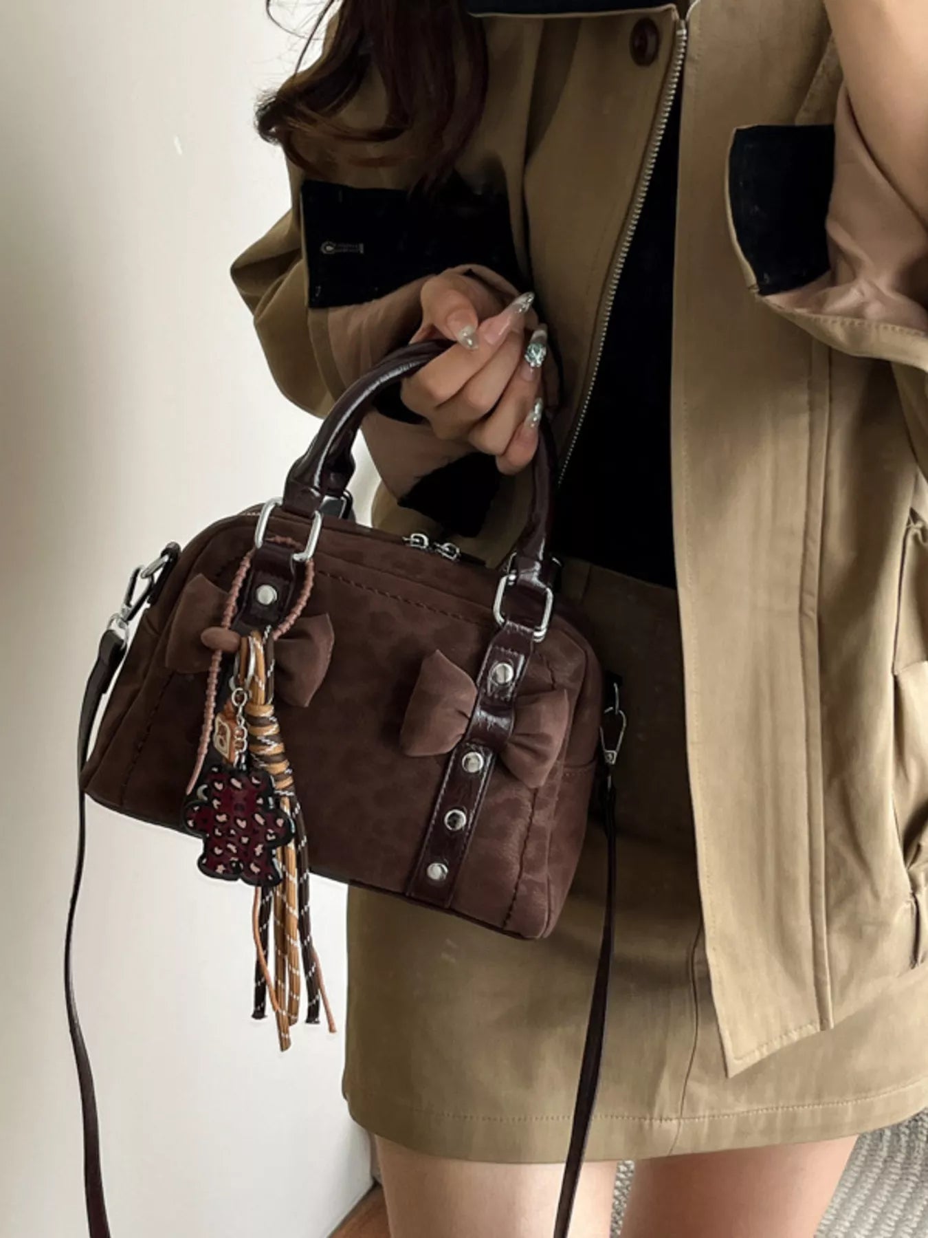 Bow Decor Crossbody Bag