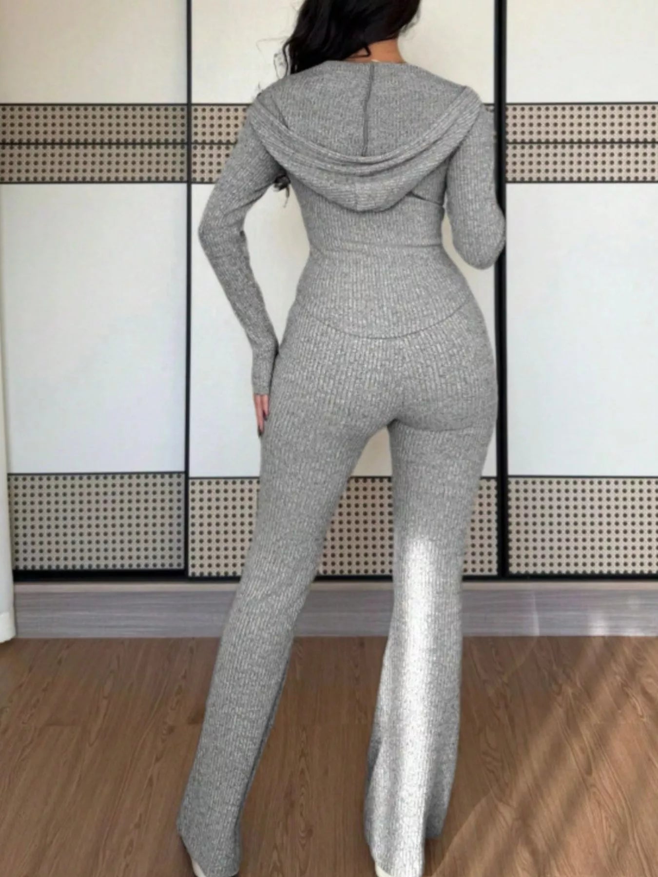 Zip Up Hooded Top and Pants Set