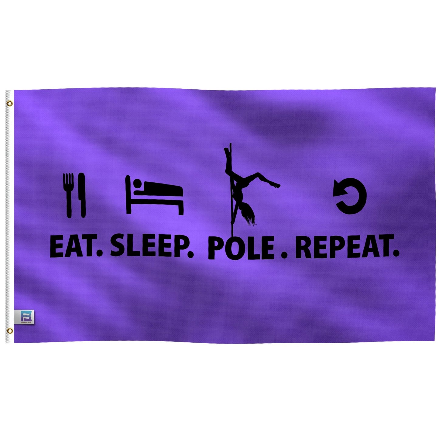 Eat Sleep Pole Repeat Flag