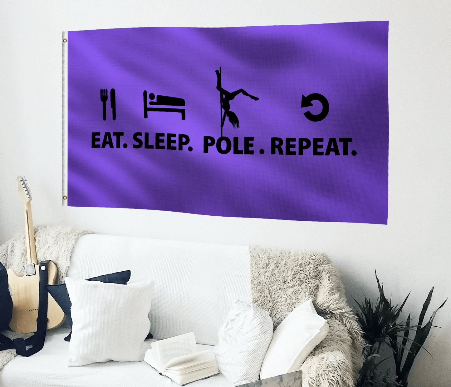 Eat Sleep Pole Repeat Flag