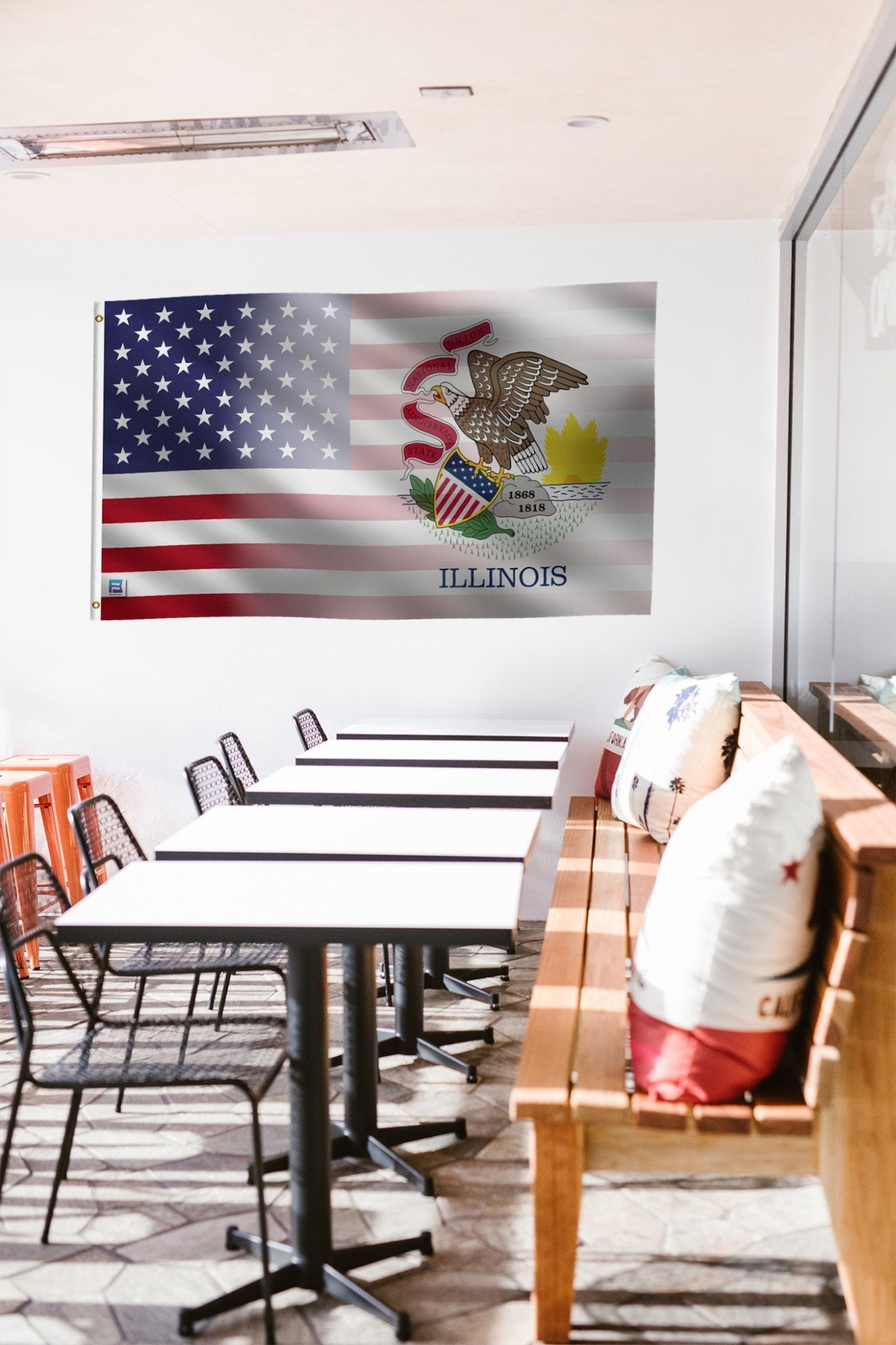Illinois & American Flag Blend
