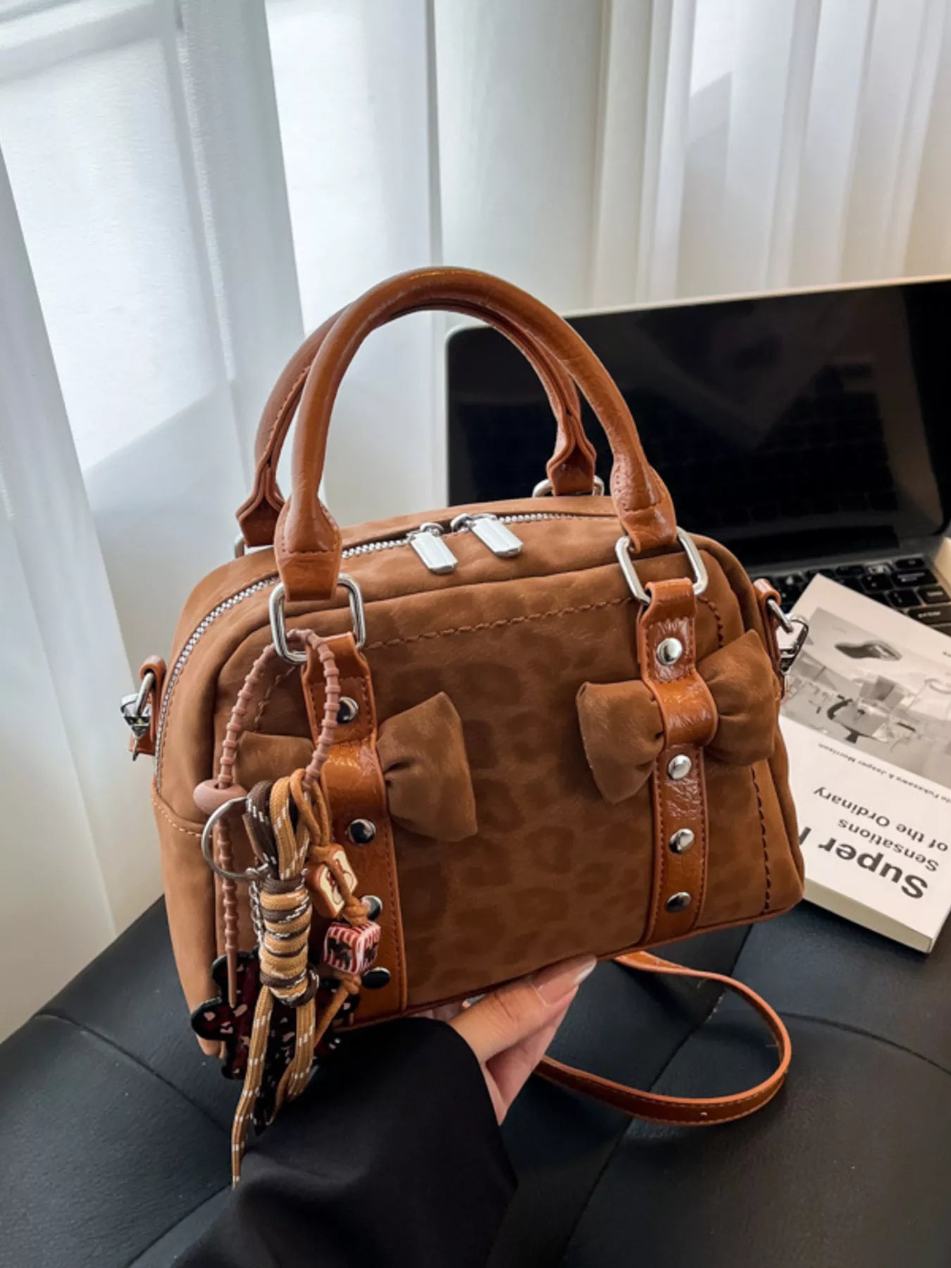 Bow Decor Crossbody Bag