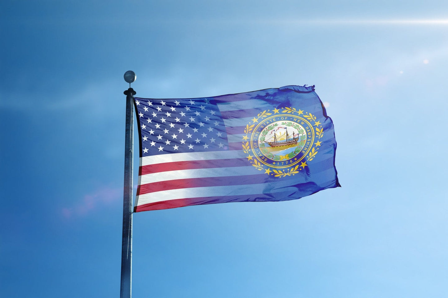 New Hampshire & American Flag Blend