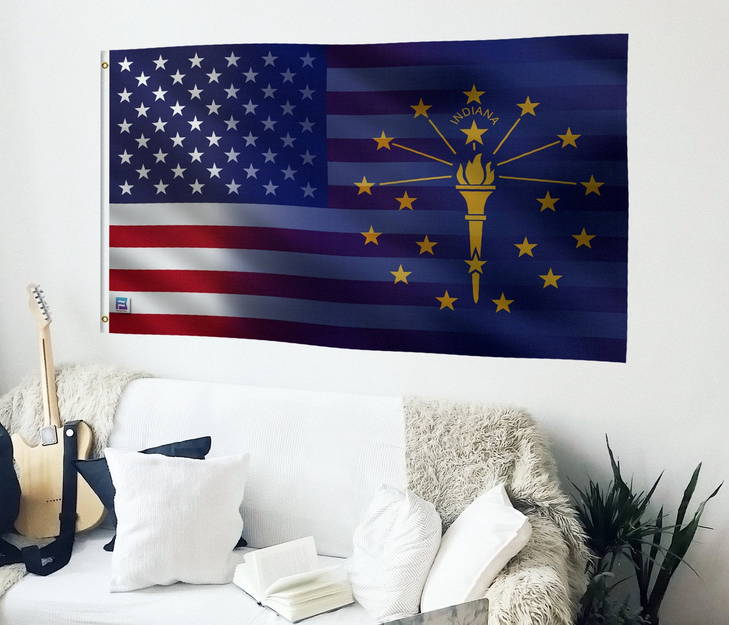 Indiana & American Flag Blend