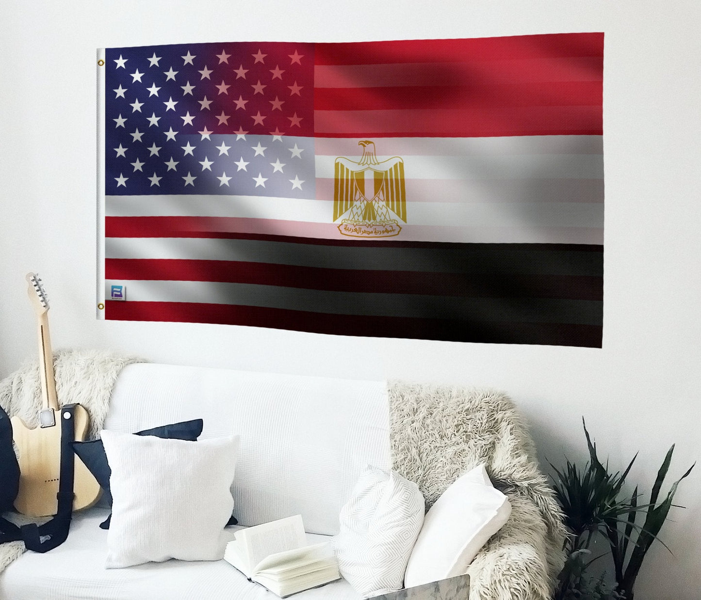 Egyptian American Hybrid Flag