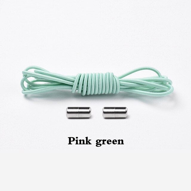 Elastic Lock Shoe Laces No Tie Shoelaces New Simplicity Round Metal Tip Shoelace Leisure Quick Sport Shoe Laces Unisex