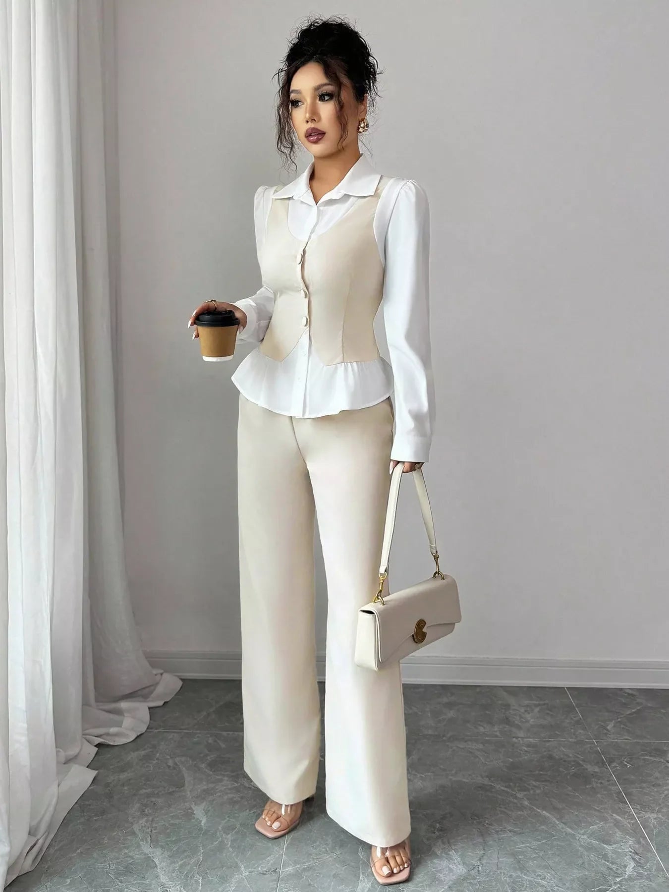Two Tone Shirt and Pants Set
