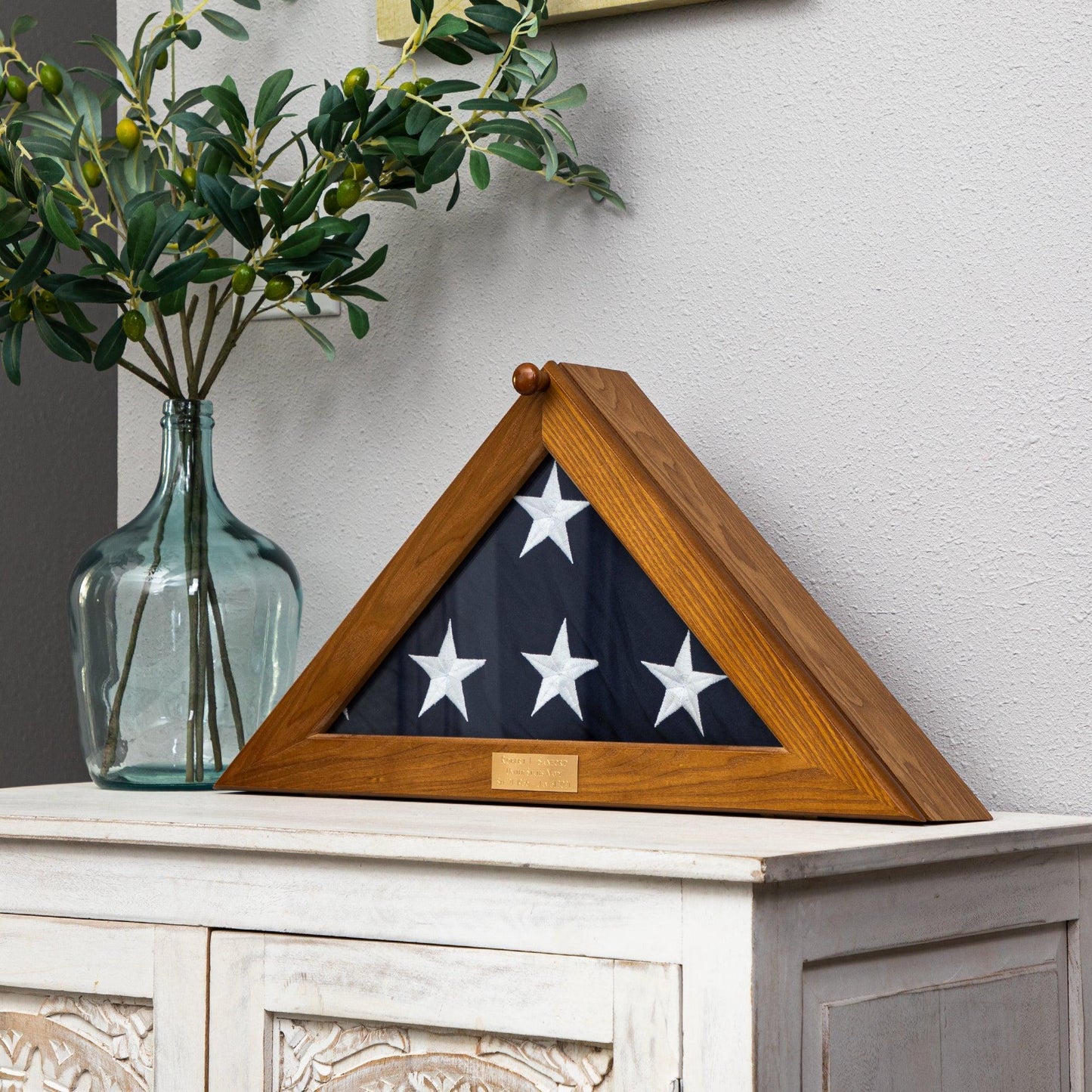 Flag Display Case With Personalized Engraving