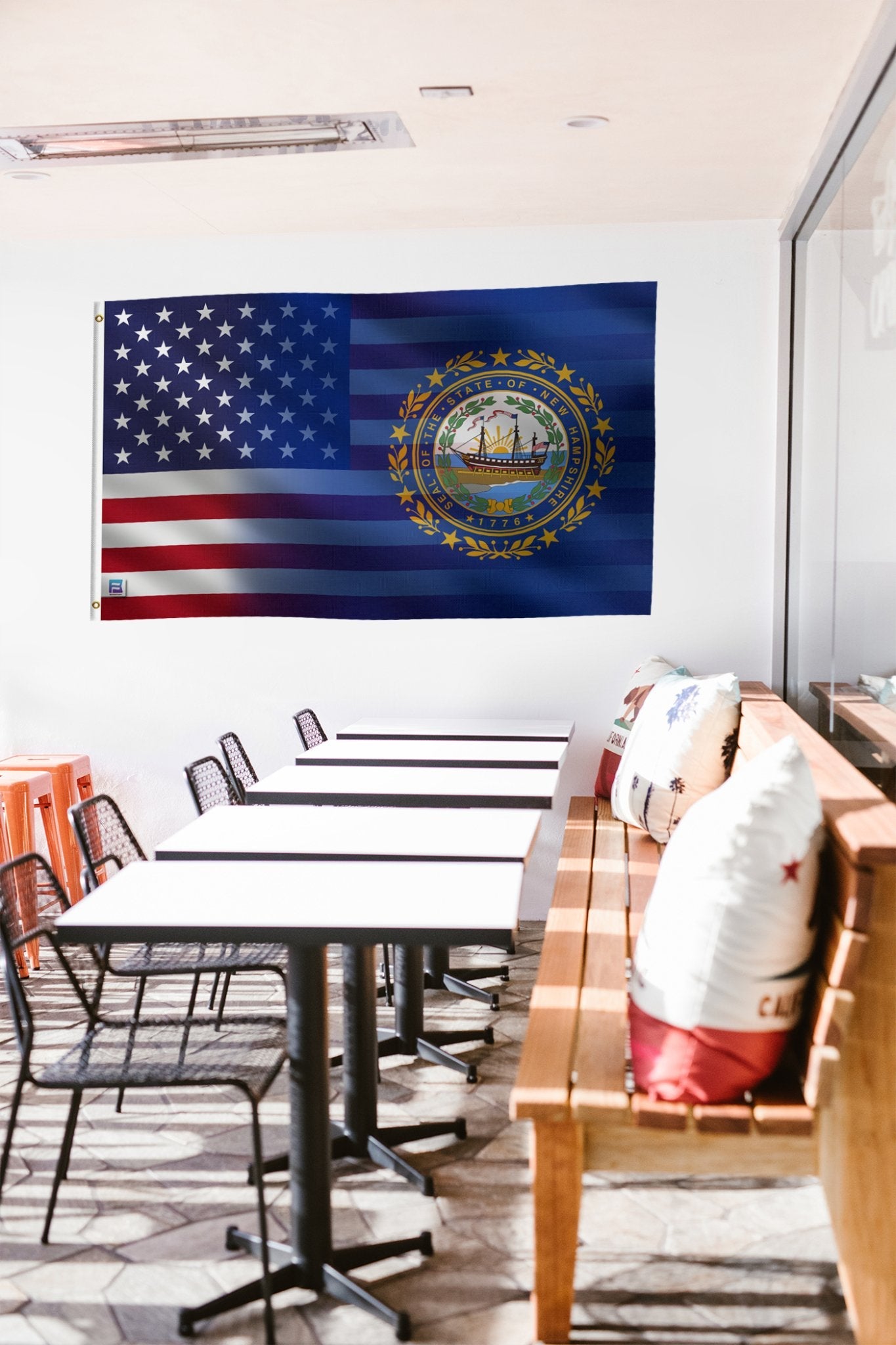 New Hampshire & American Flag Blend