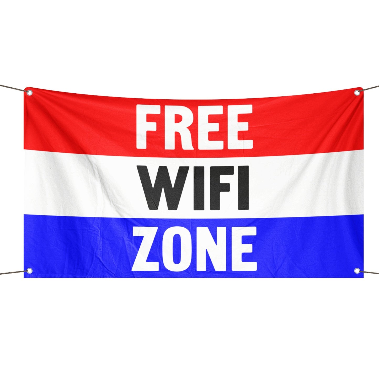 Free Wifi Zone Business Storefront Flag