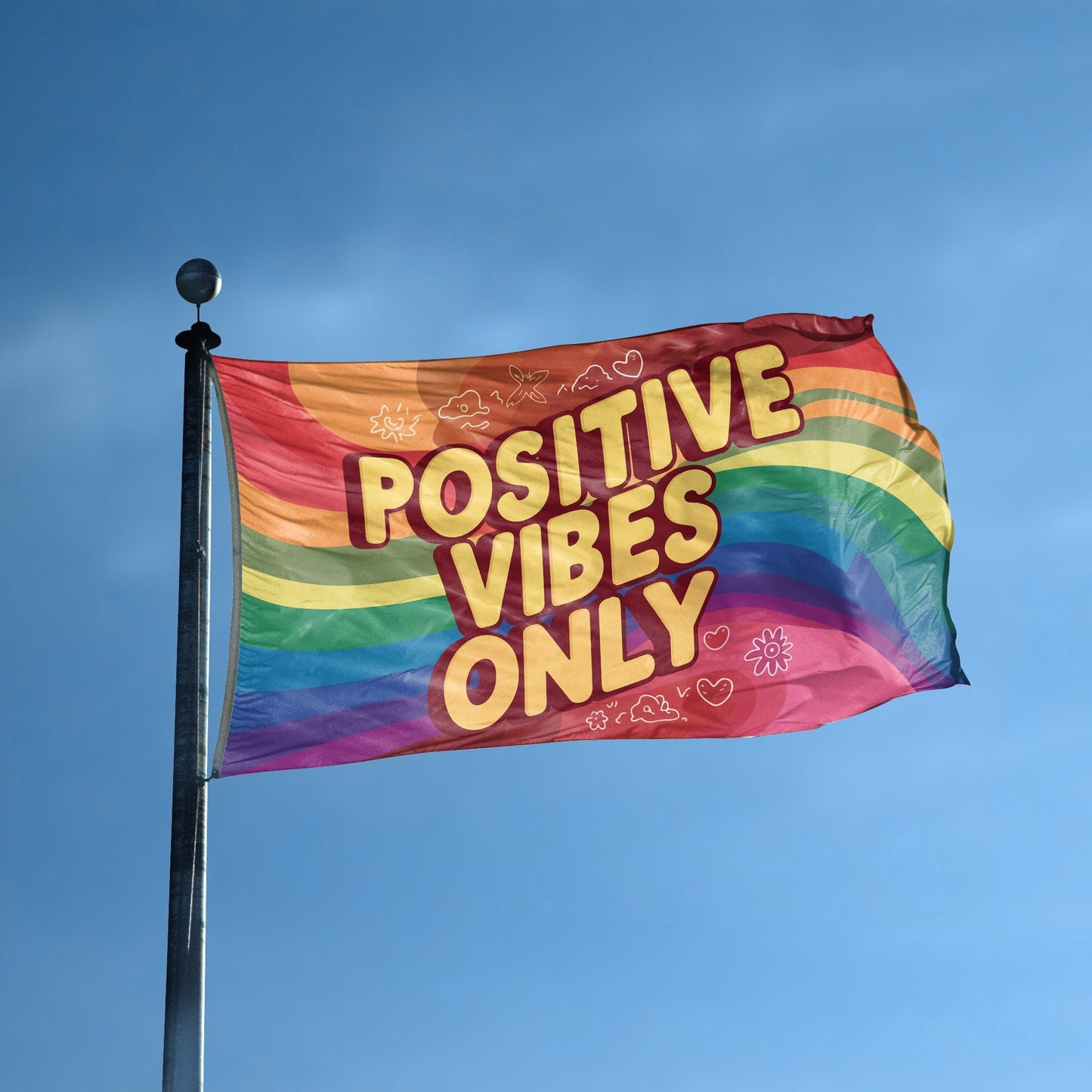 Positive Vibes Only Flag