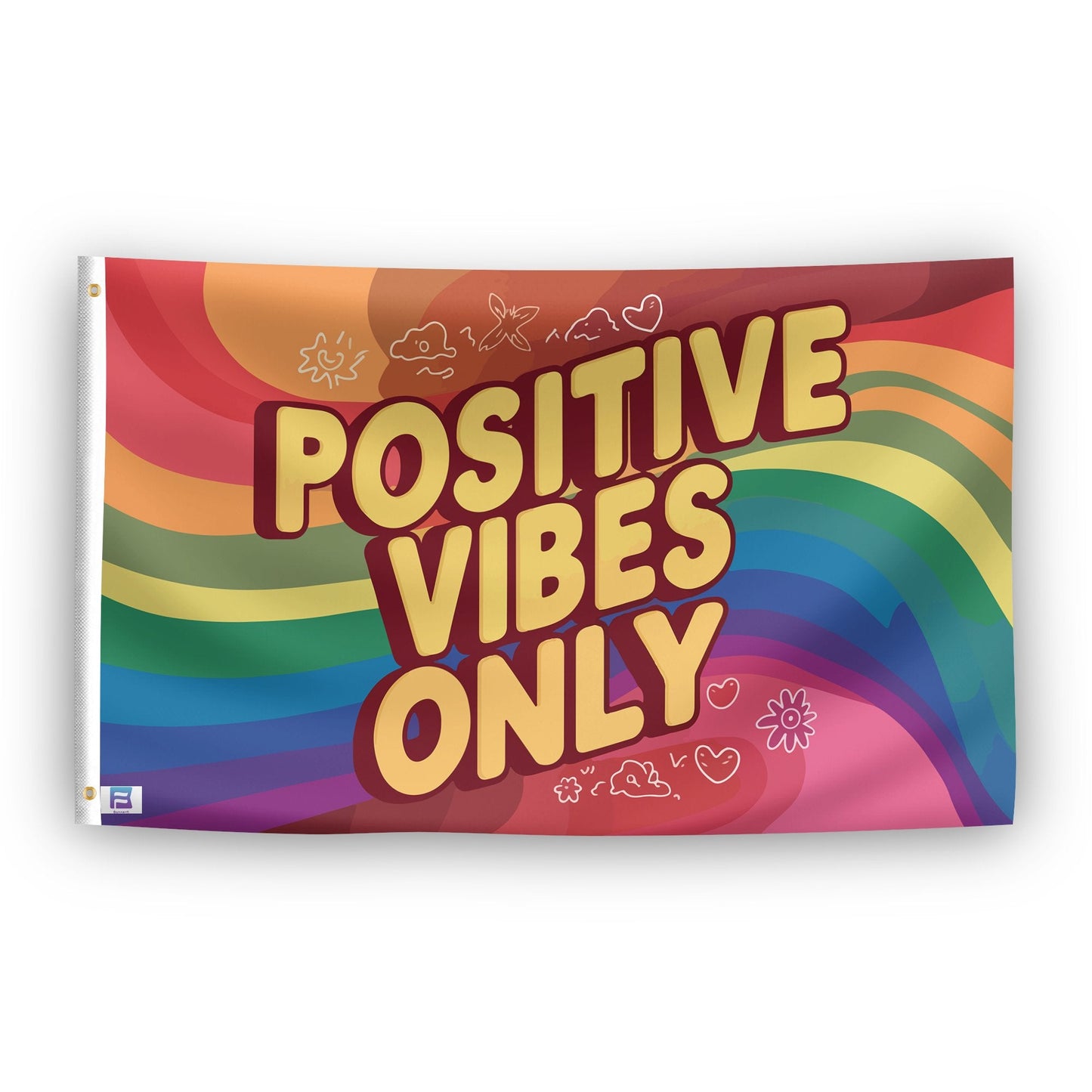 Positive Vibes Only Flag