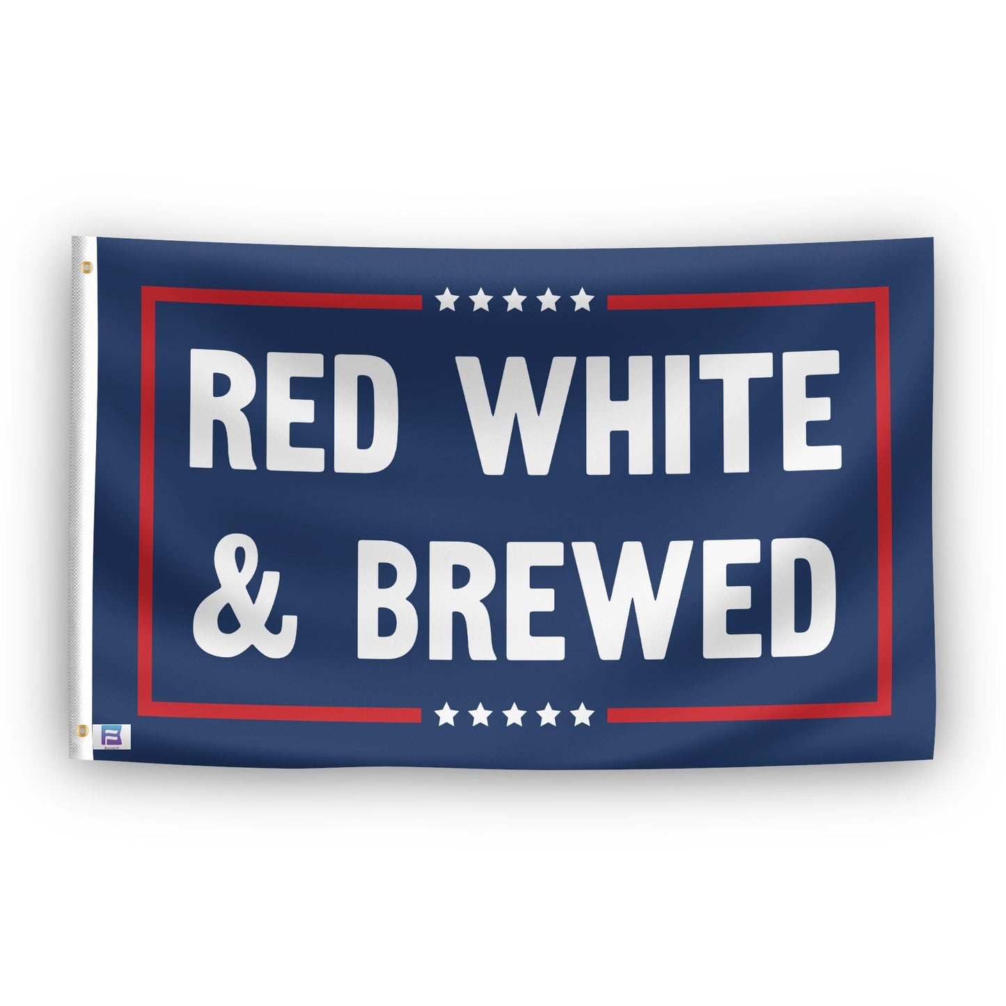 Red White And Brewed Political Flag