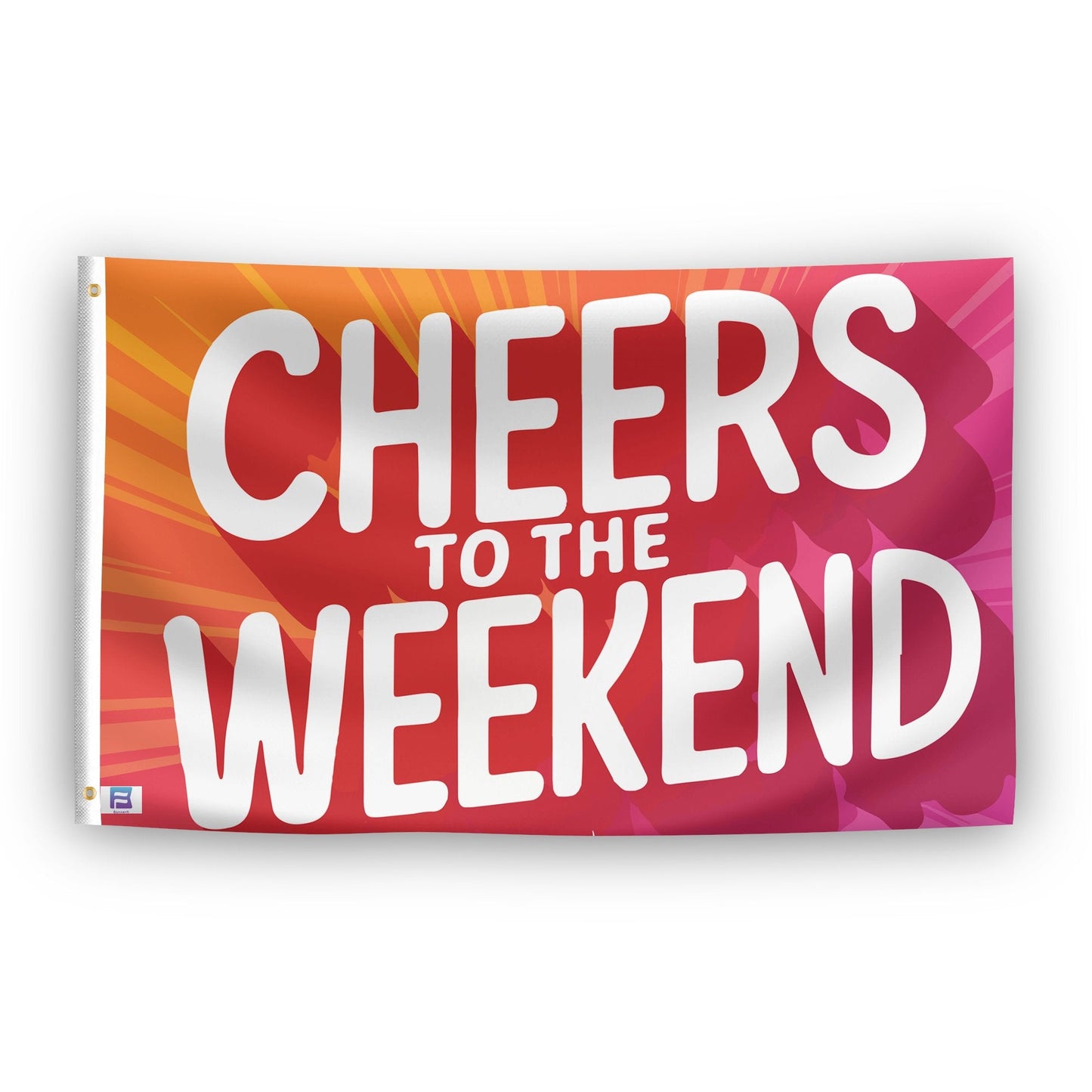 Cheers To The Weekend Celebration Flag
