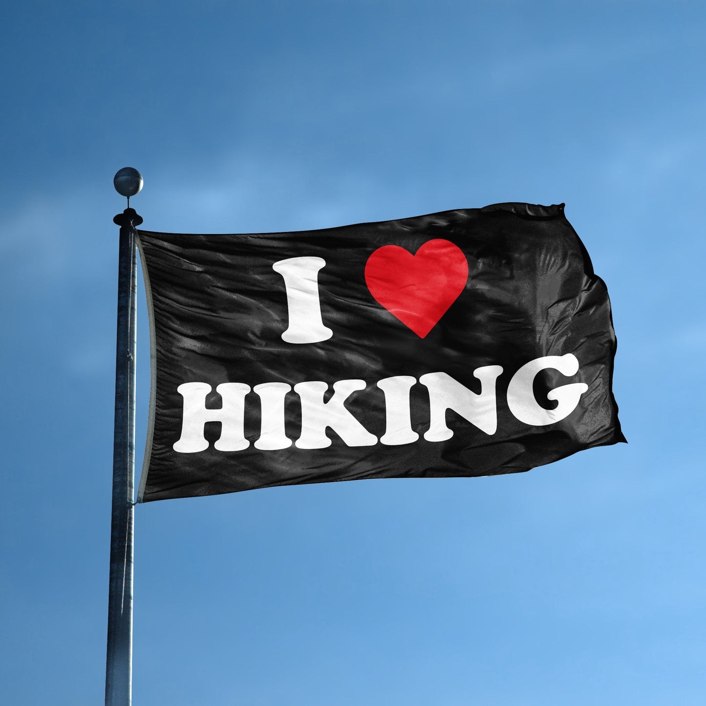 I Love Hiking Flag