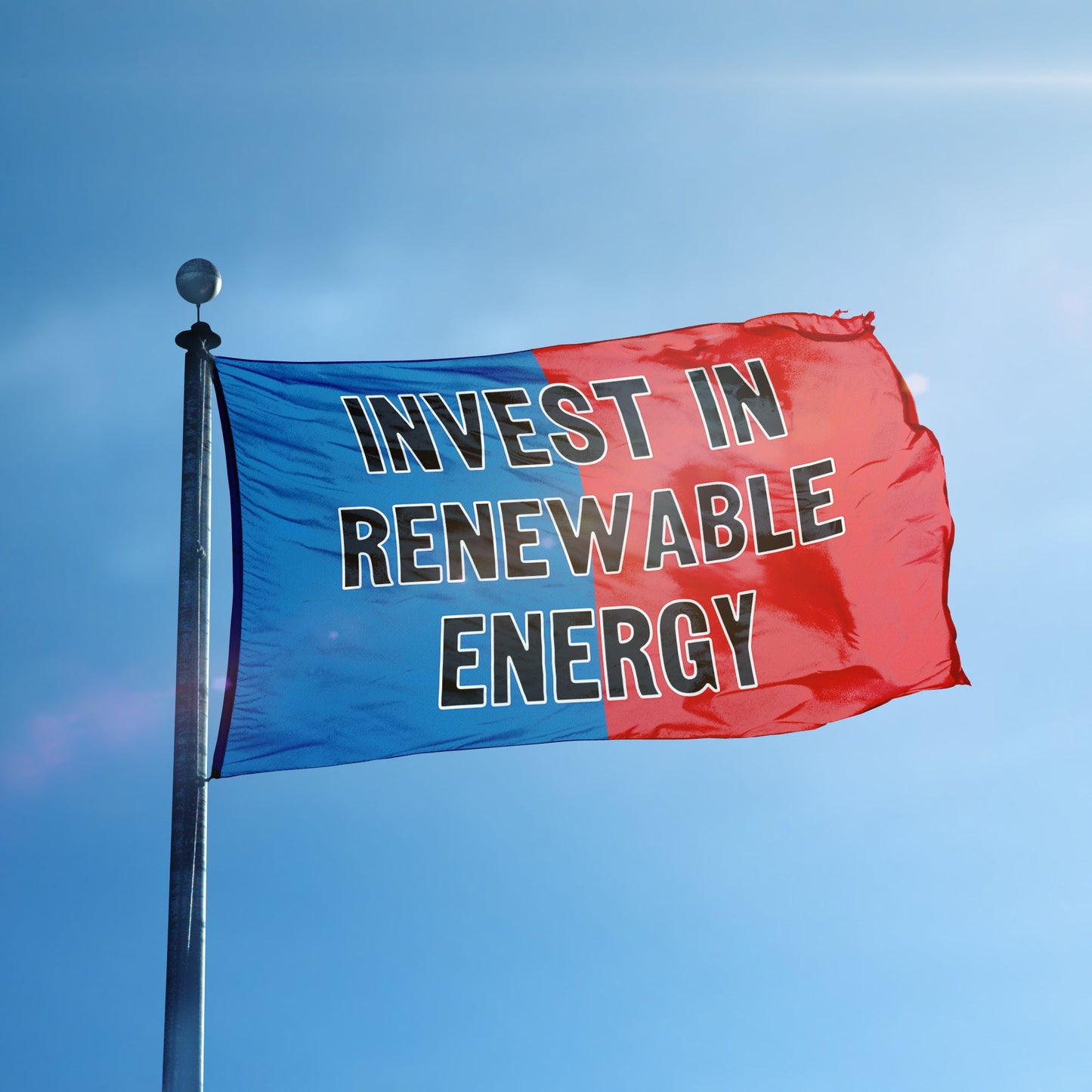 Invest in Renewable Energy Flag