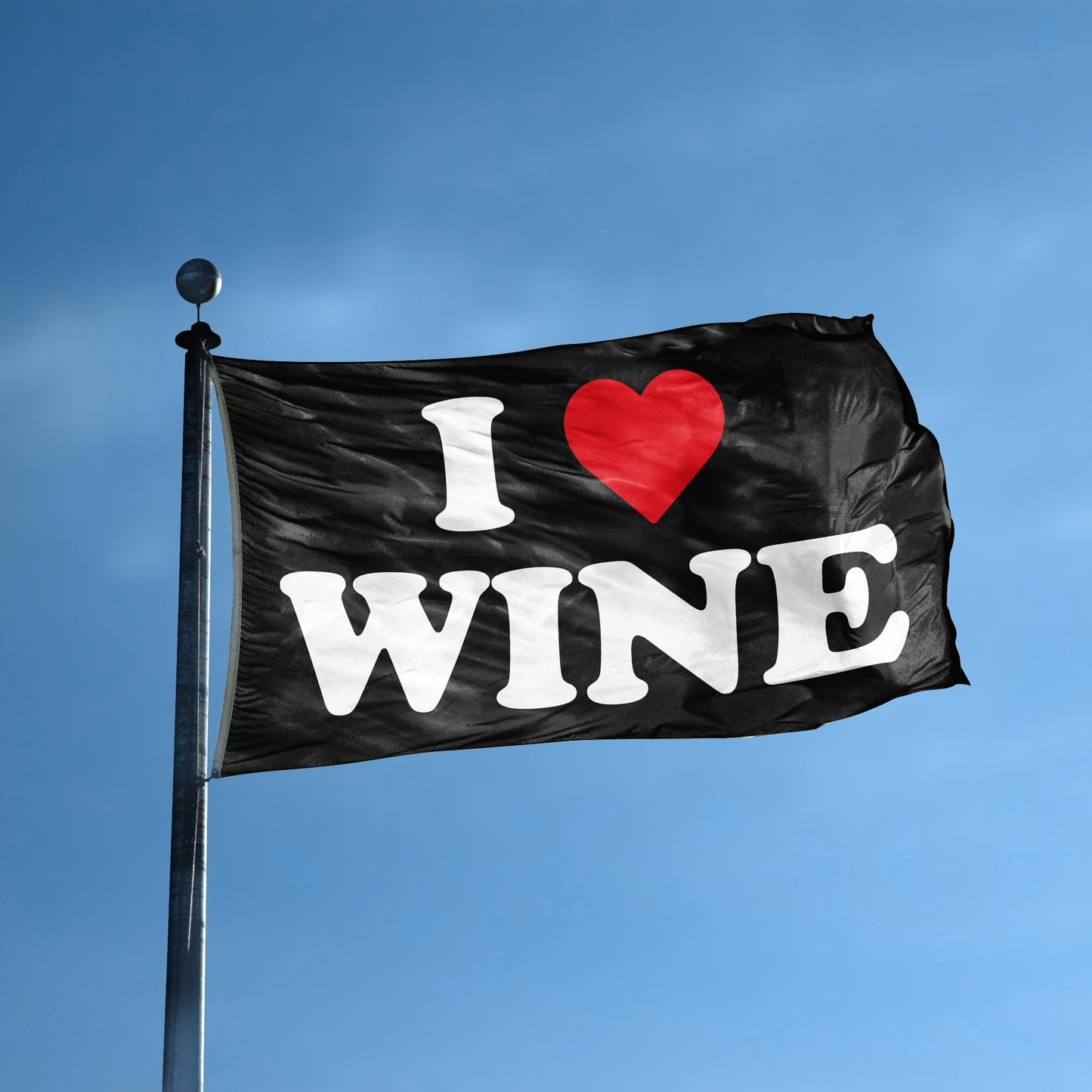 I Love Wine Flag