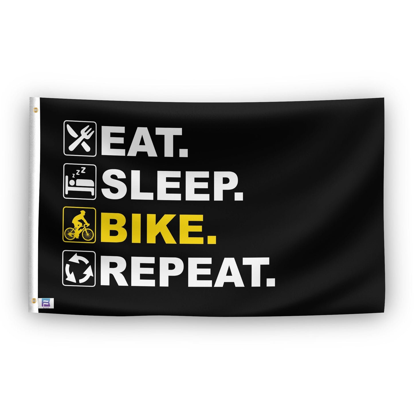 Eat Sleep Bike Repeat Flag