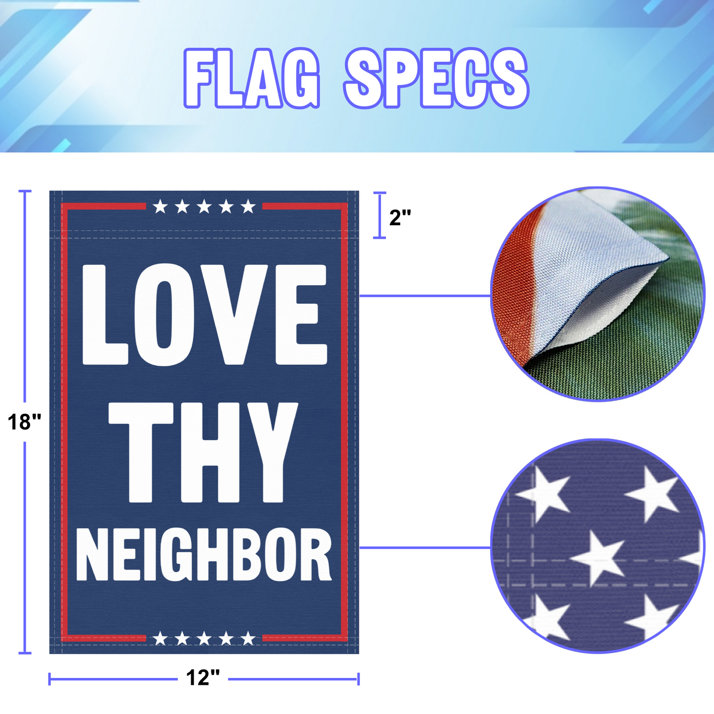Love Thy Neighbor Garden Flag