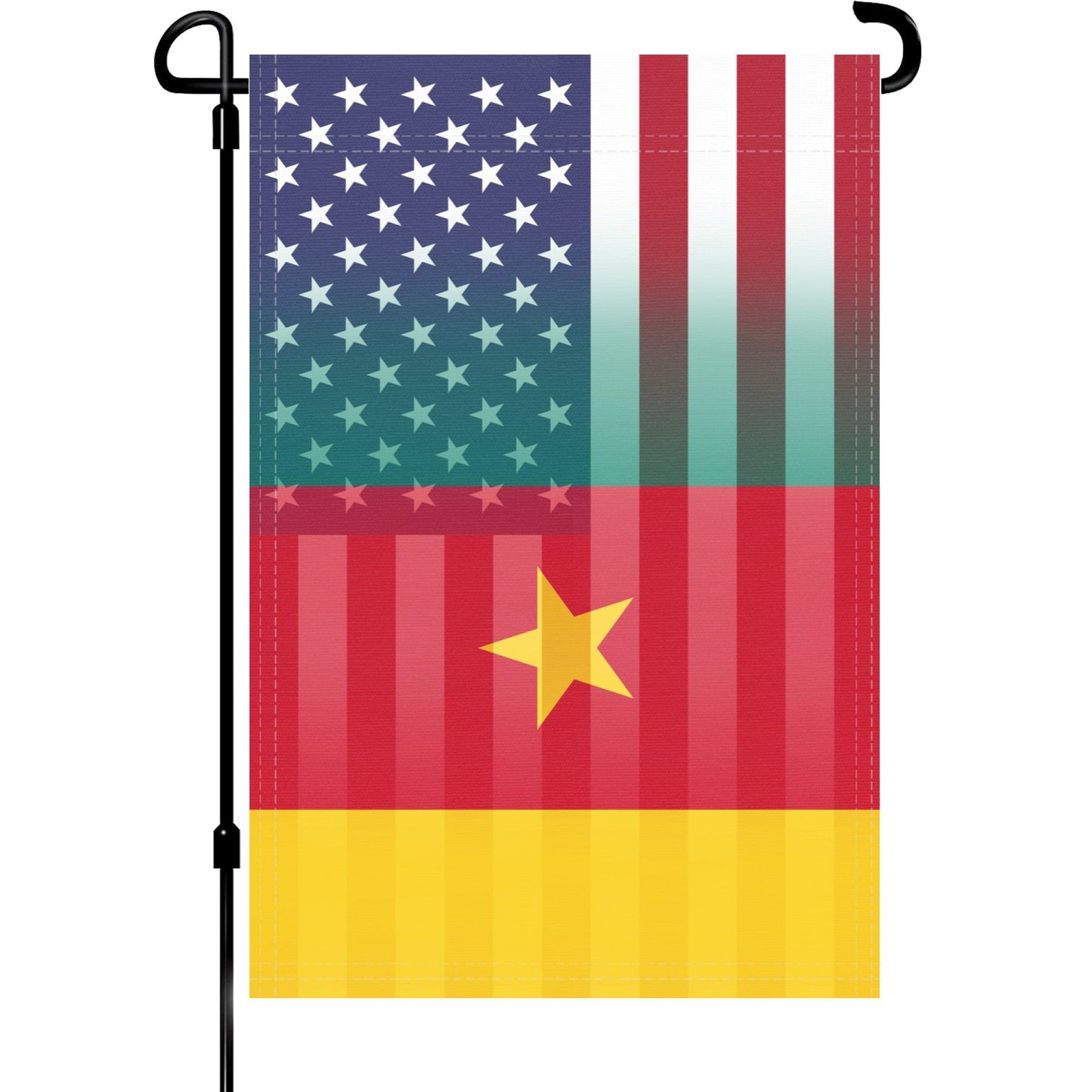Cameroon American Garden Flag