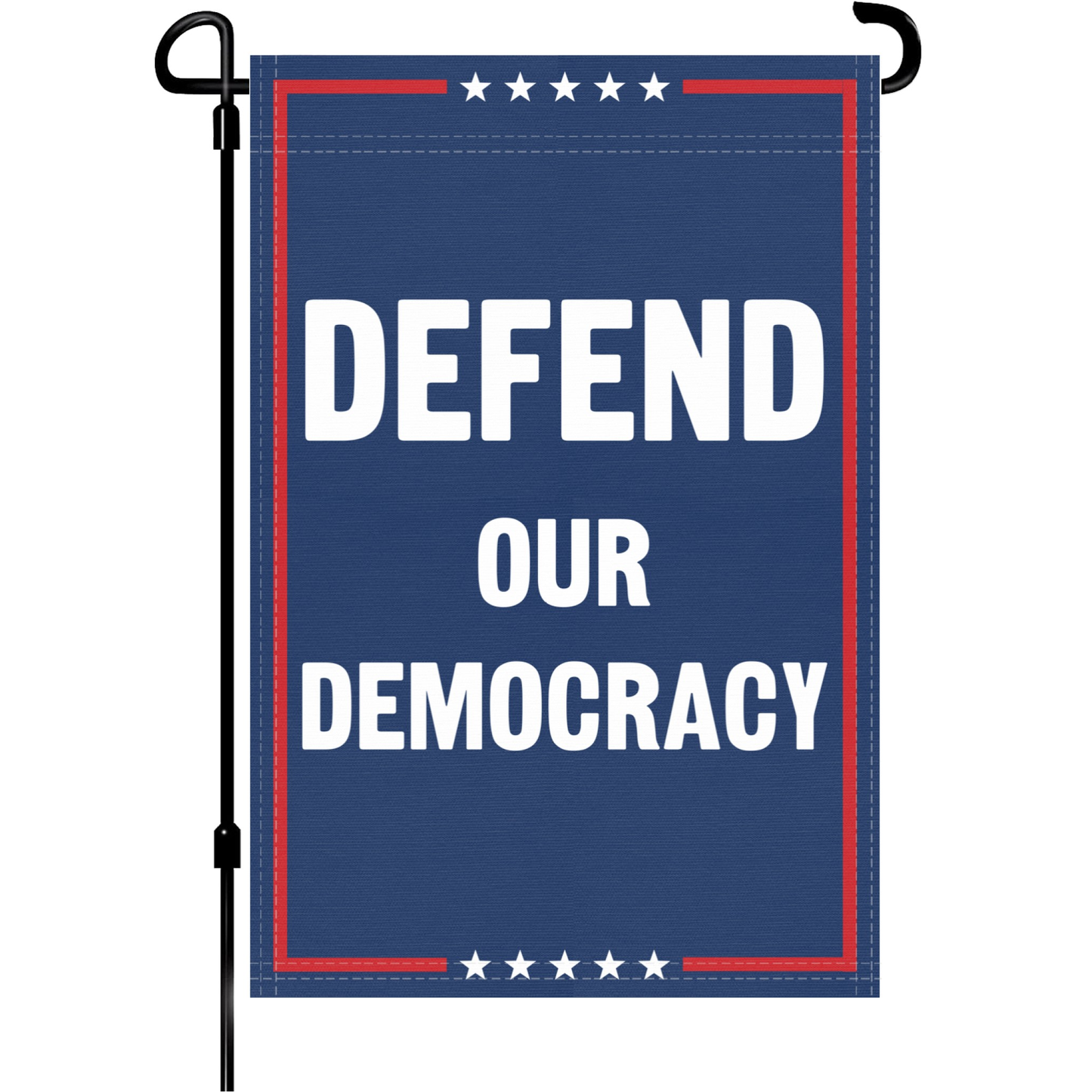 Defend Our Democracy Garden Flag