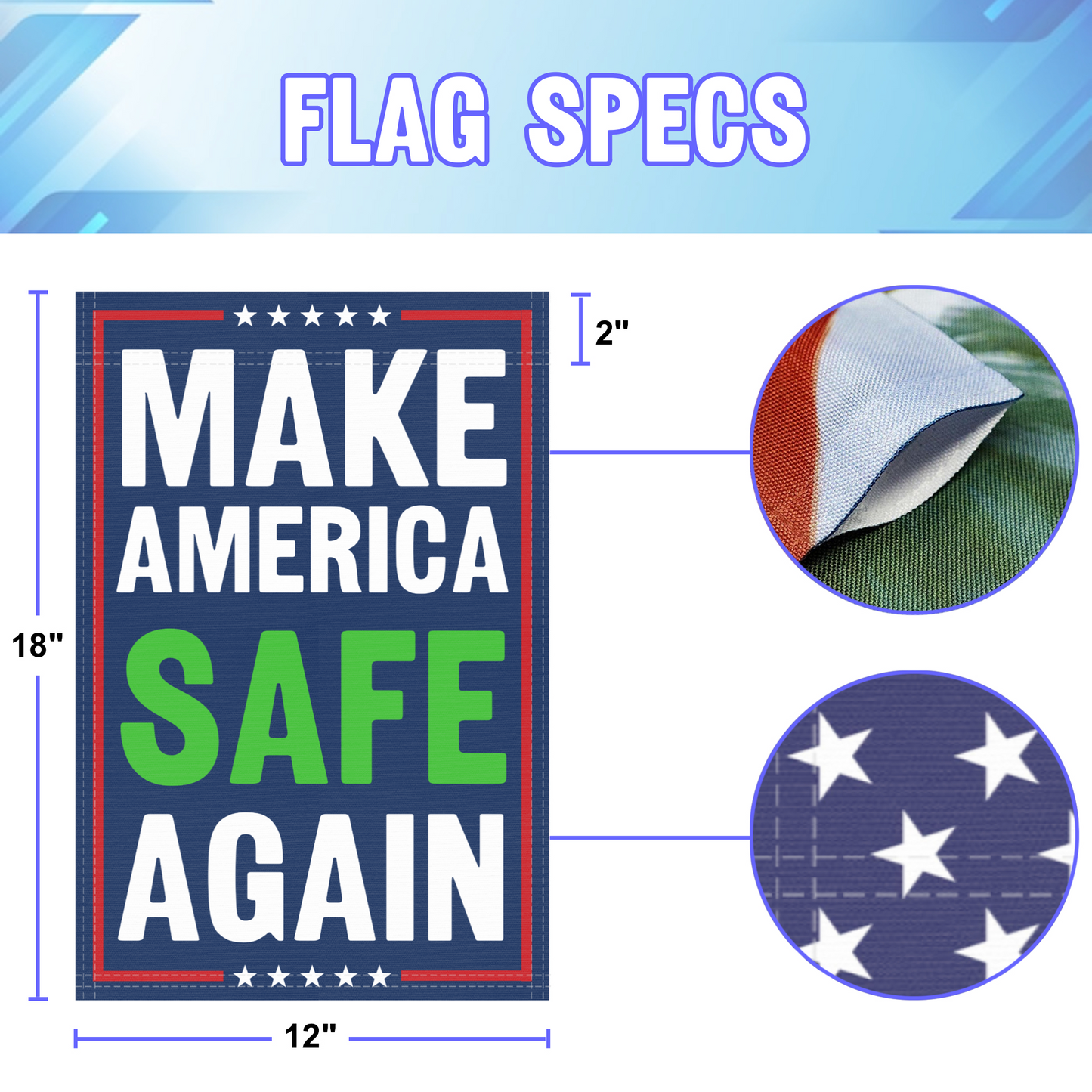 Make America Safe Again Garden Flag