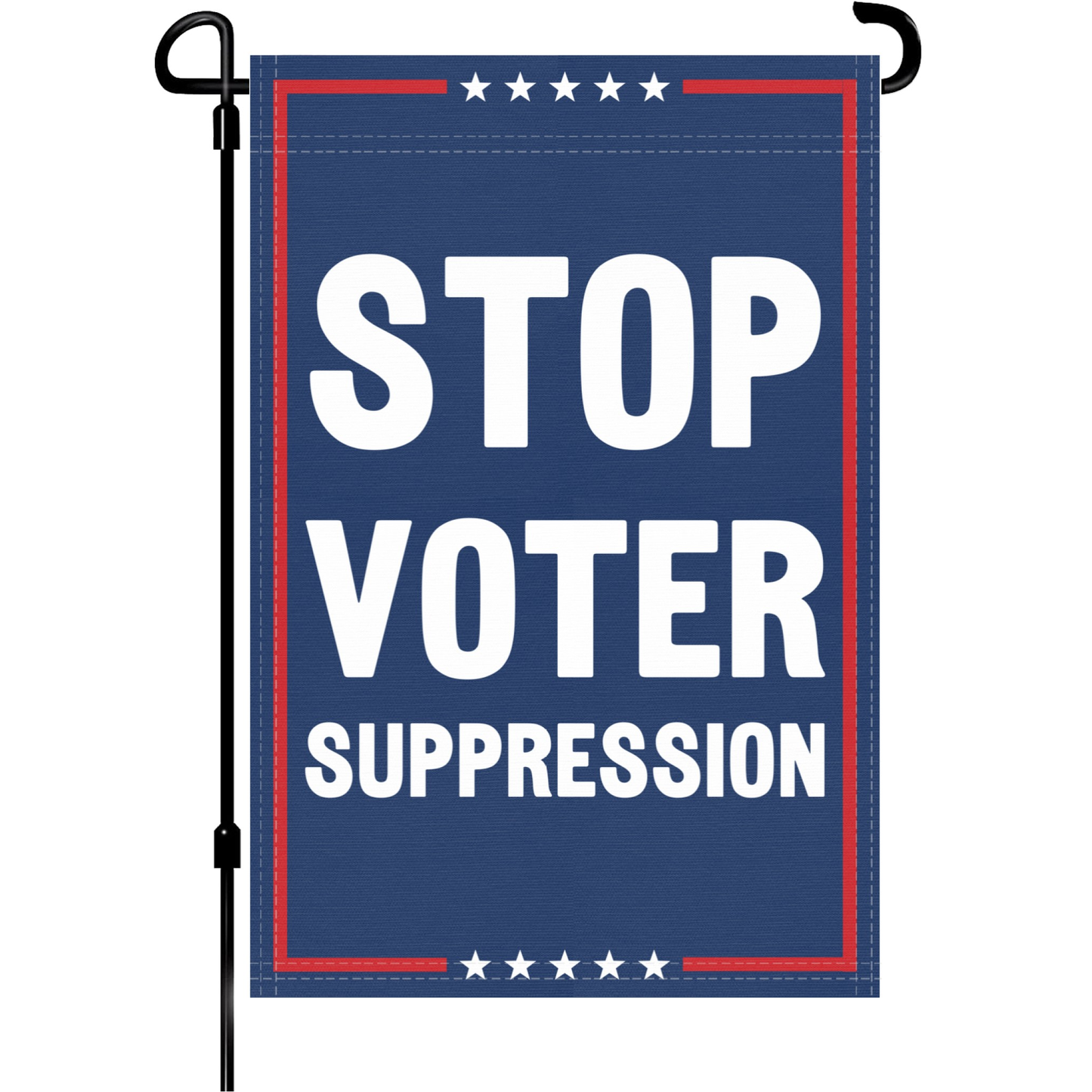Stop Voter Suppression Garden Flag