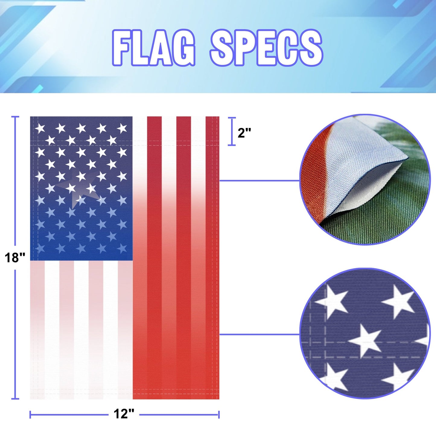 Chilean American Garden Flag