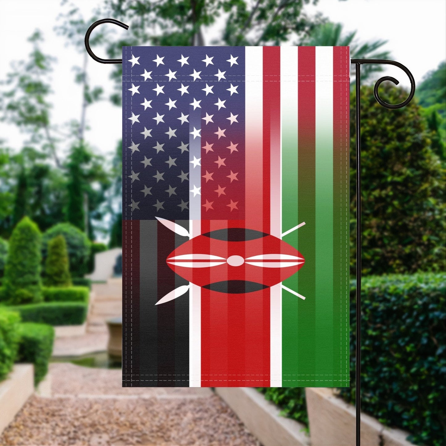 Kenyan American Garden Flag