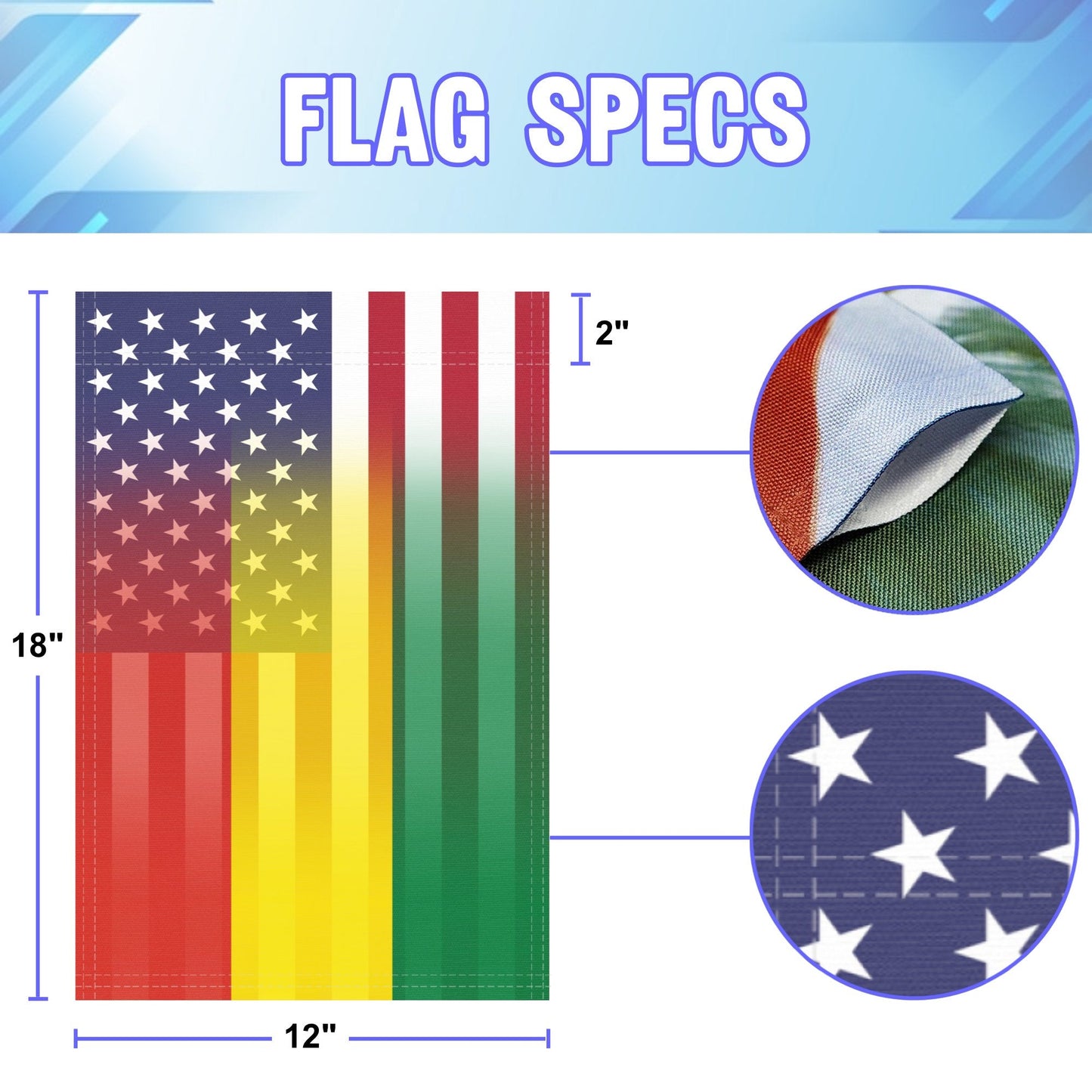 Bolivian American Garden Flag