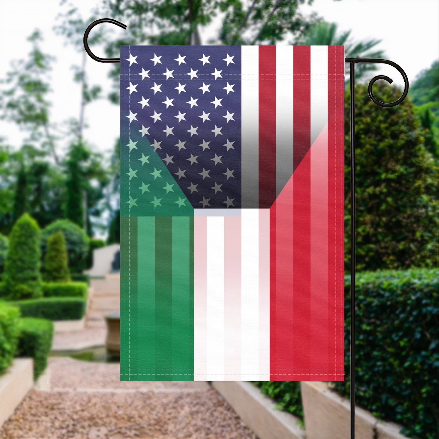 Kuwaiti American Garden Flag
