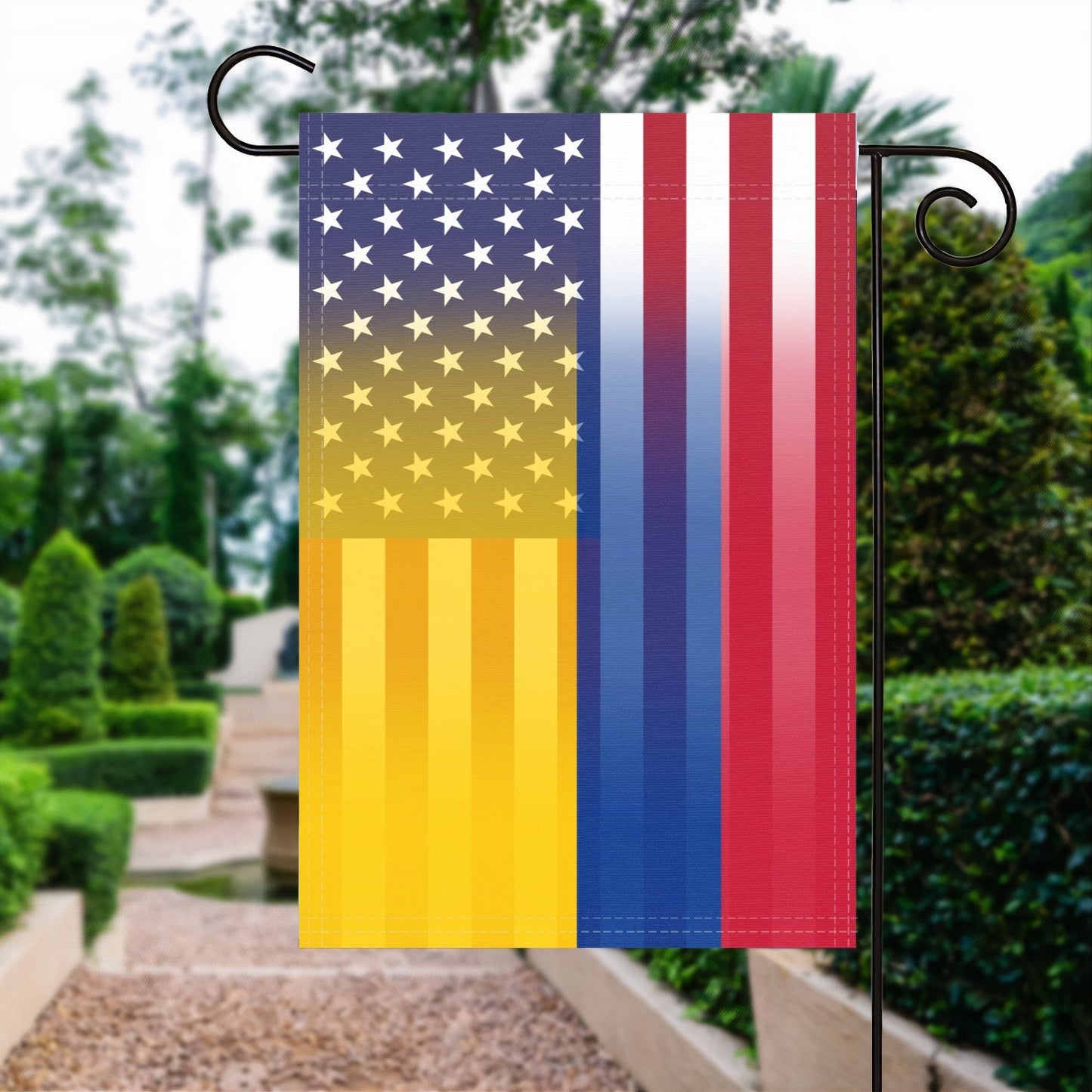 Colombian American Garden Flag