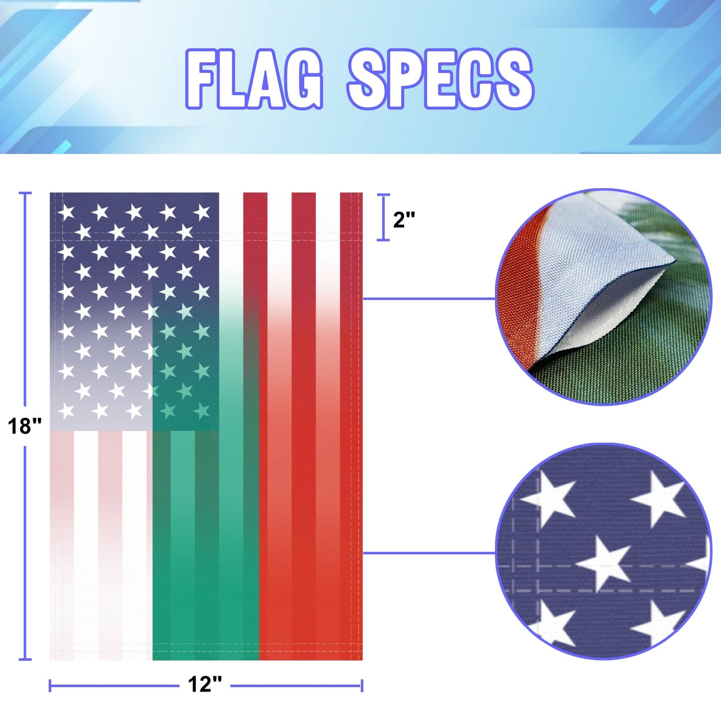 Bulgarian American Garden Flag
