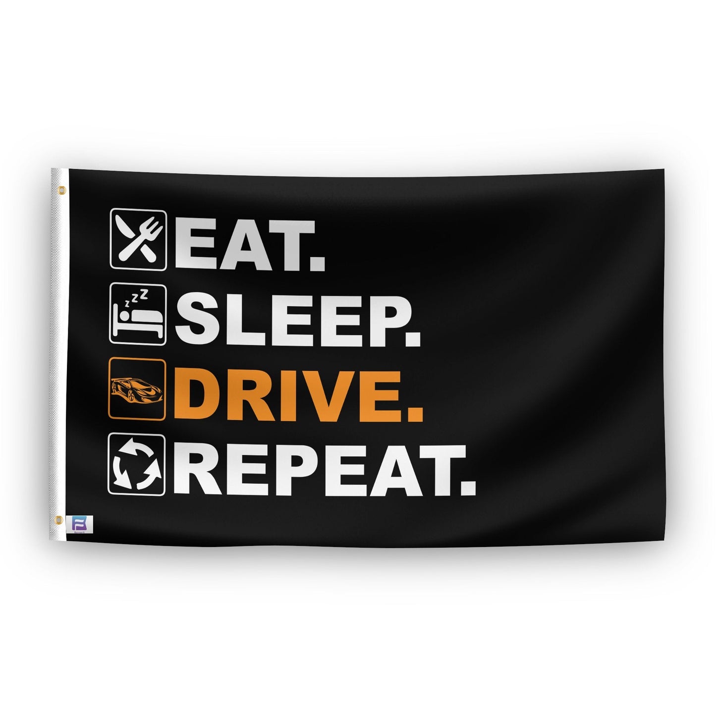 Eat Sleep Drive Repeat Flag