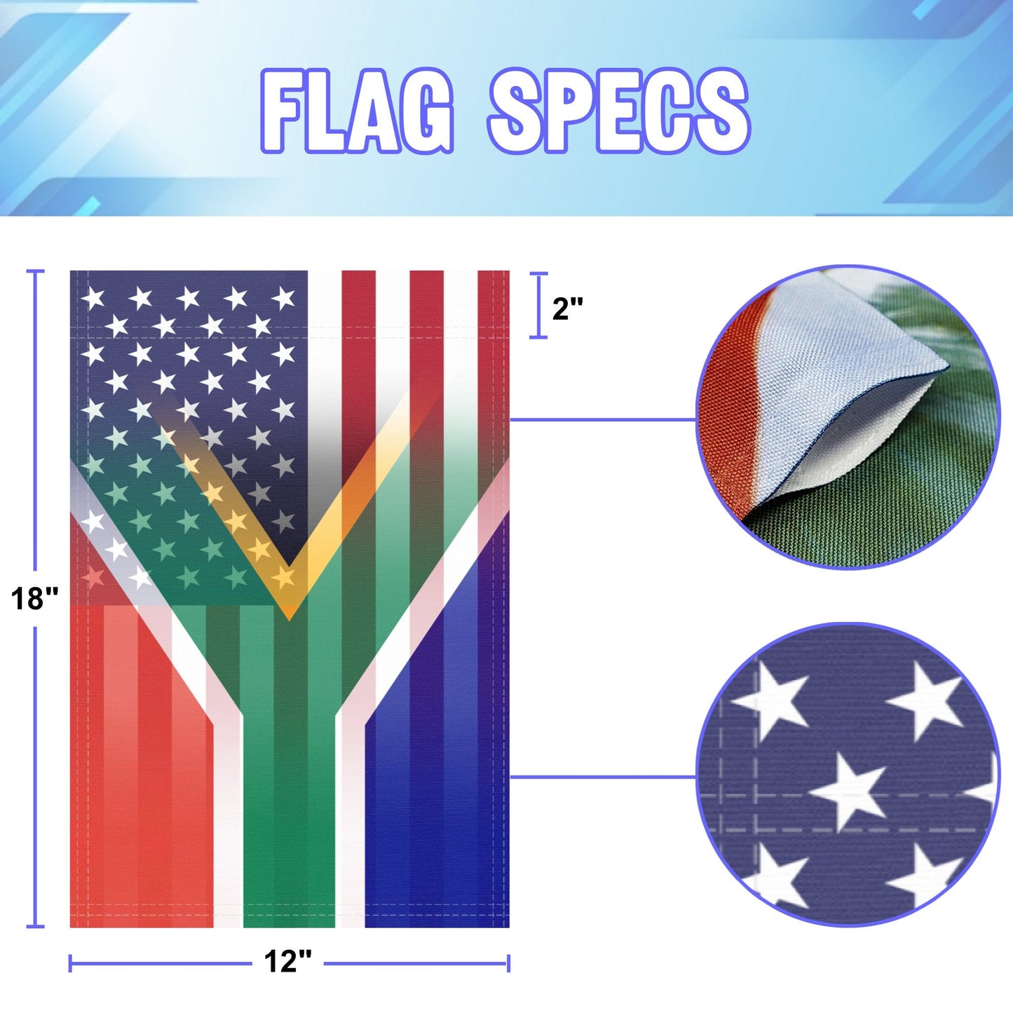 South African American Garden Flag