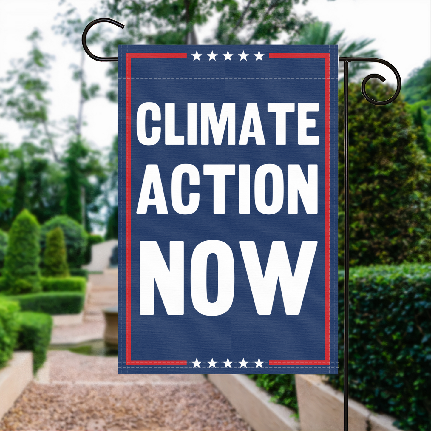 Climate Action Now Garden Flag