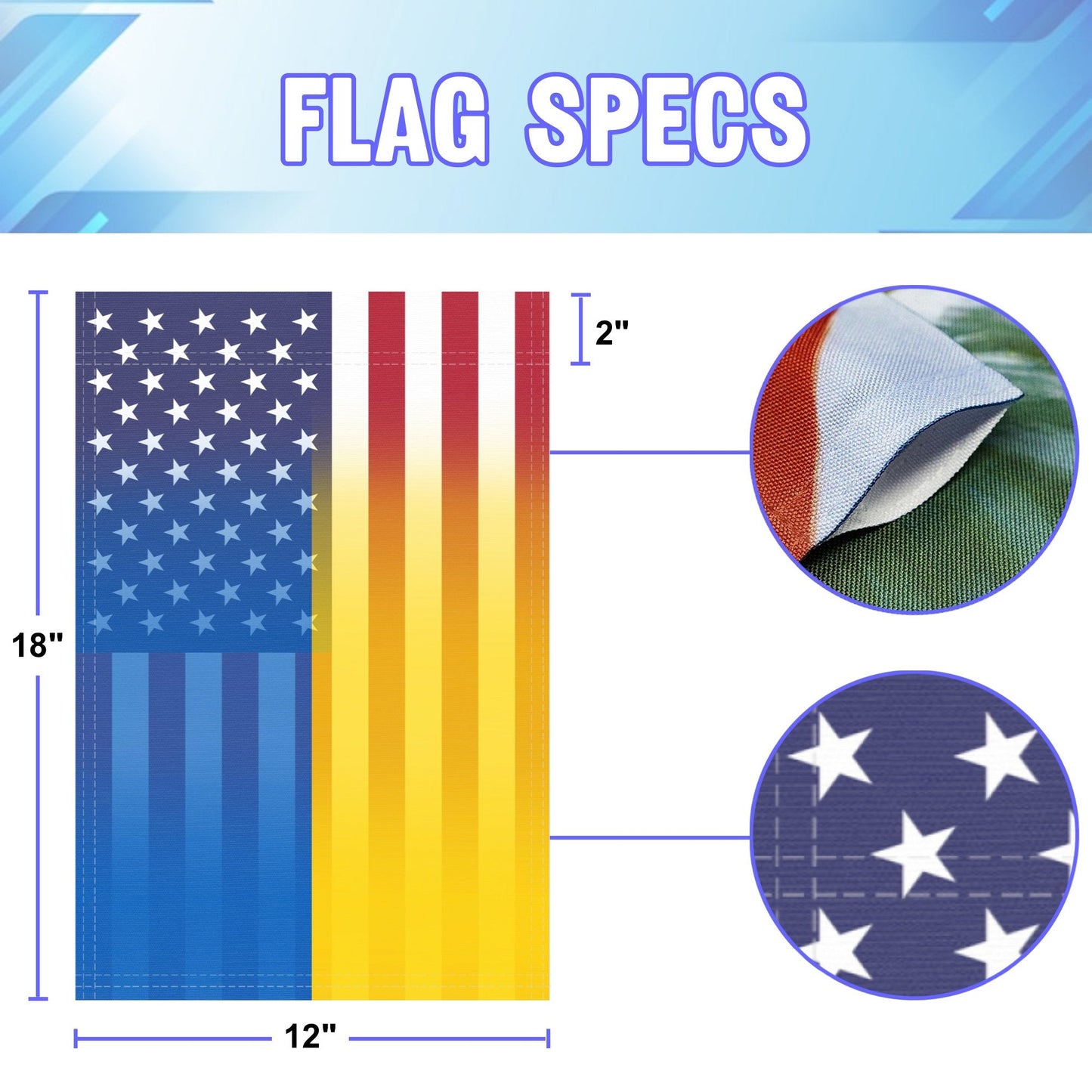 Ukrainian American Garden Flag